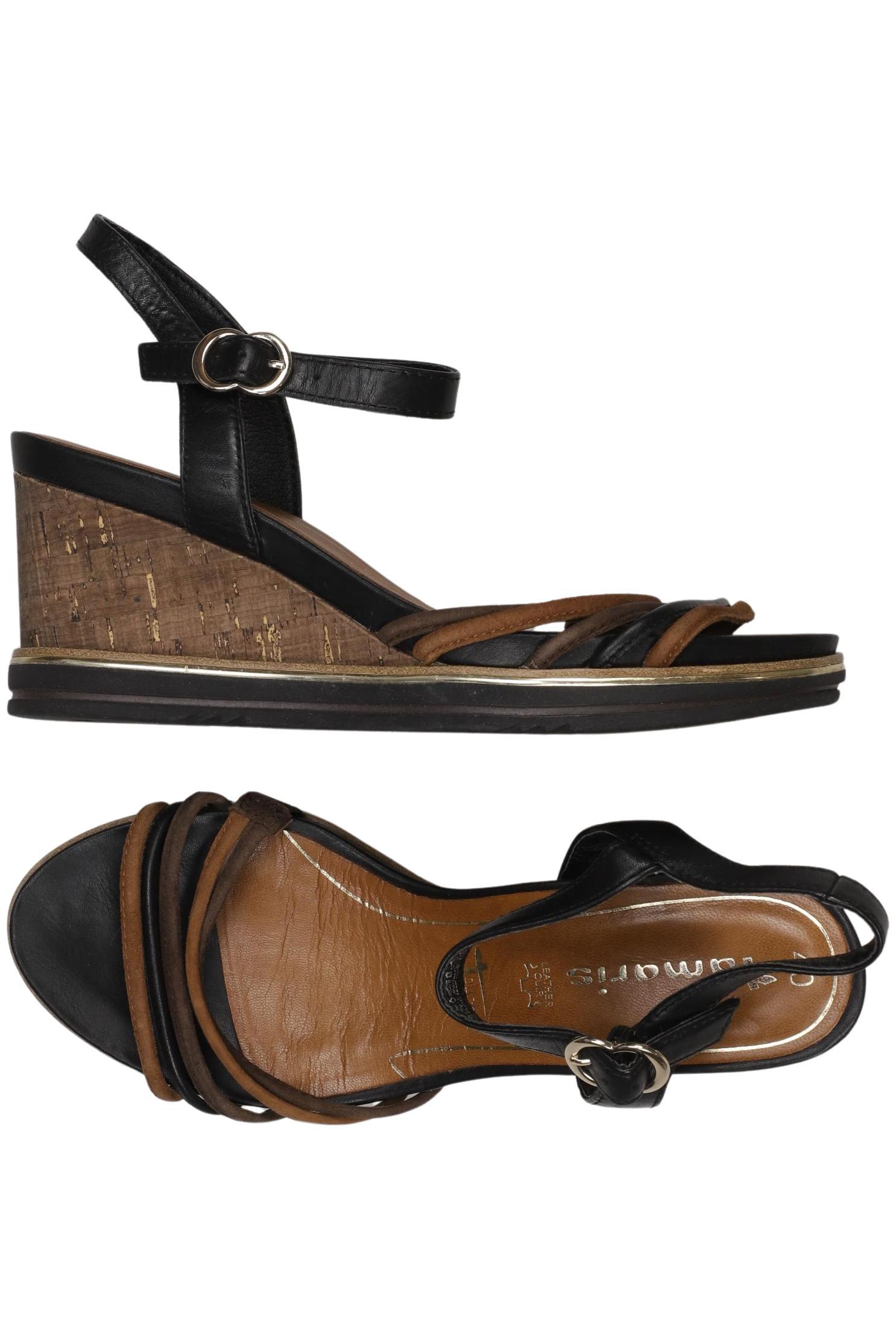 

Tamaris Damen Sandale, schwarz, Gr. 40