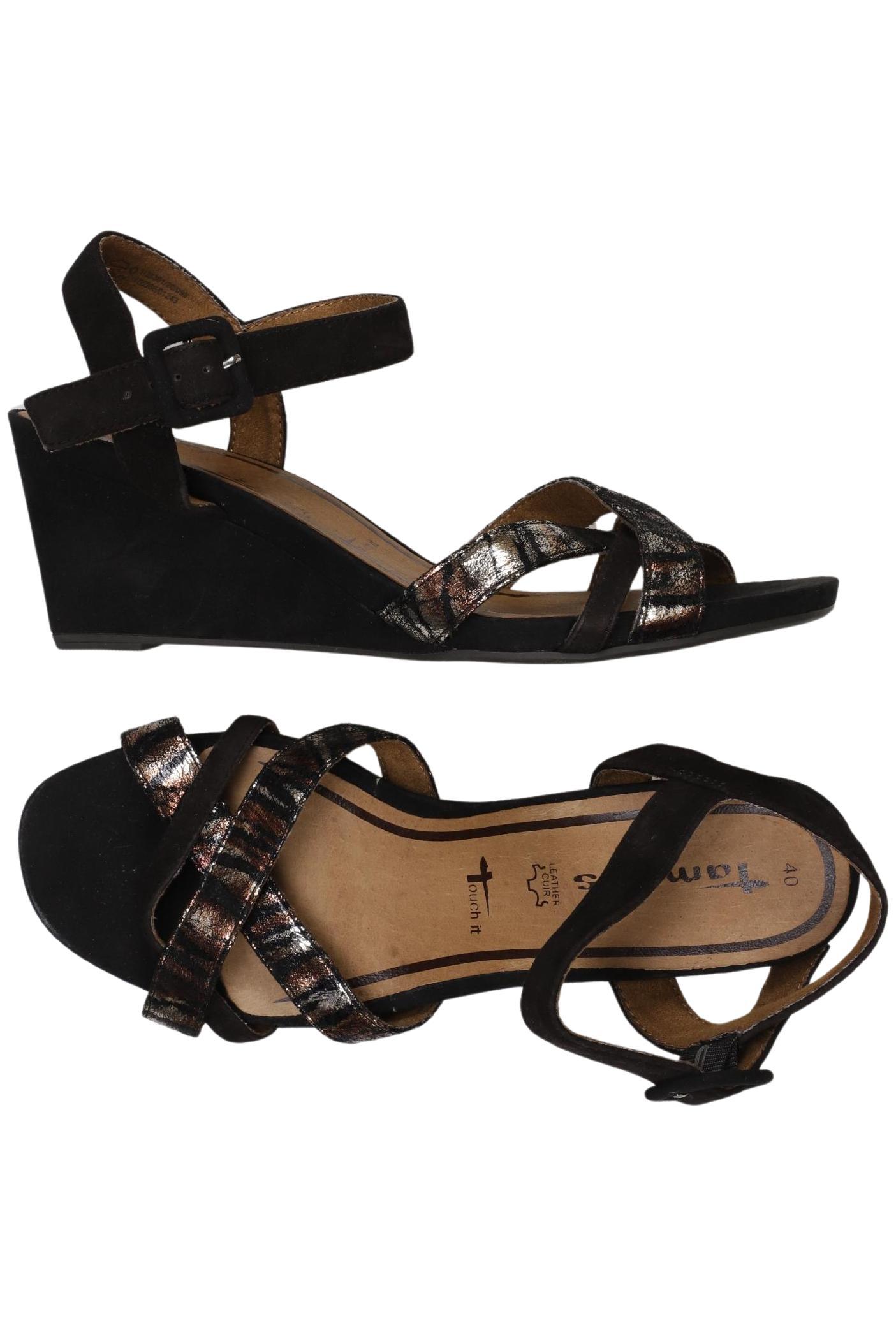 

Tamaris Damen Sandale, schwarz, Gr. 40