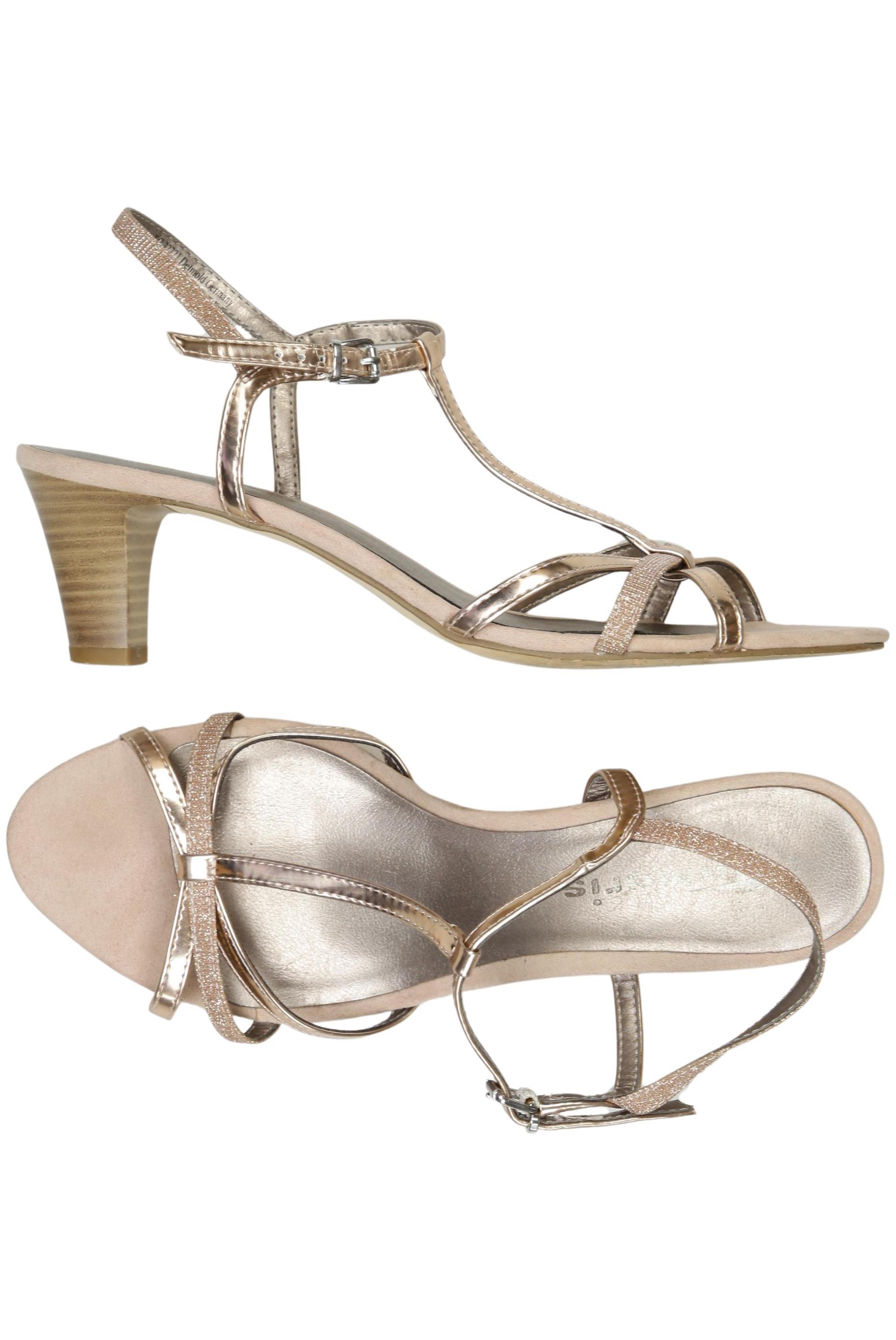 

Tamaris Damen Sandale, gold, Gr. 41