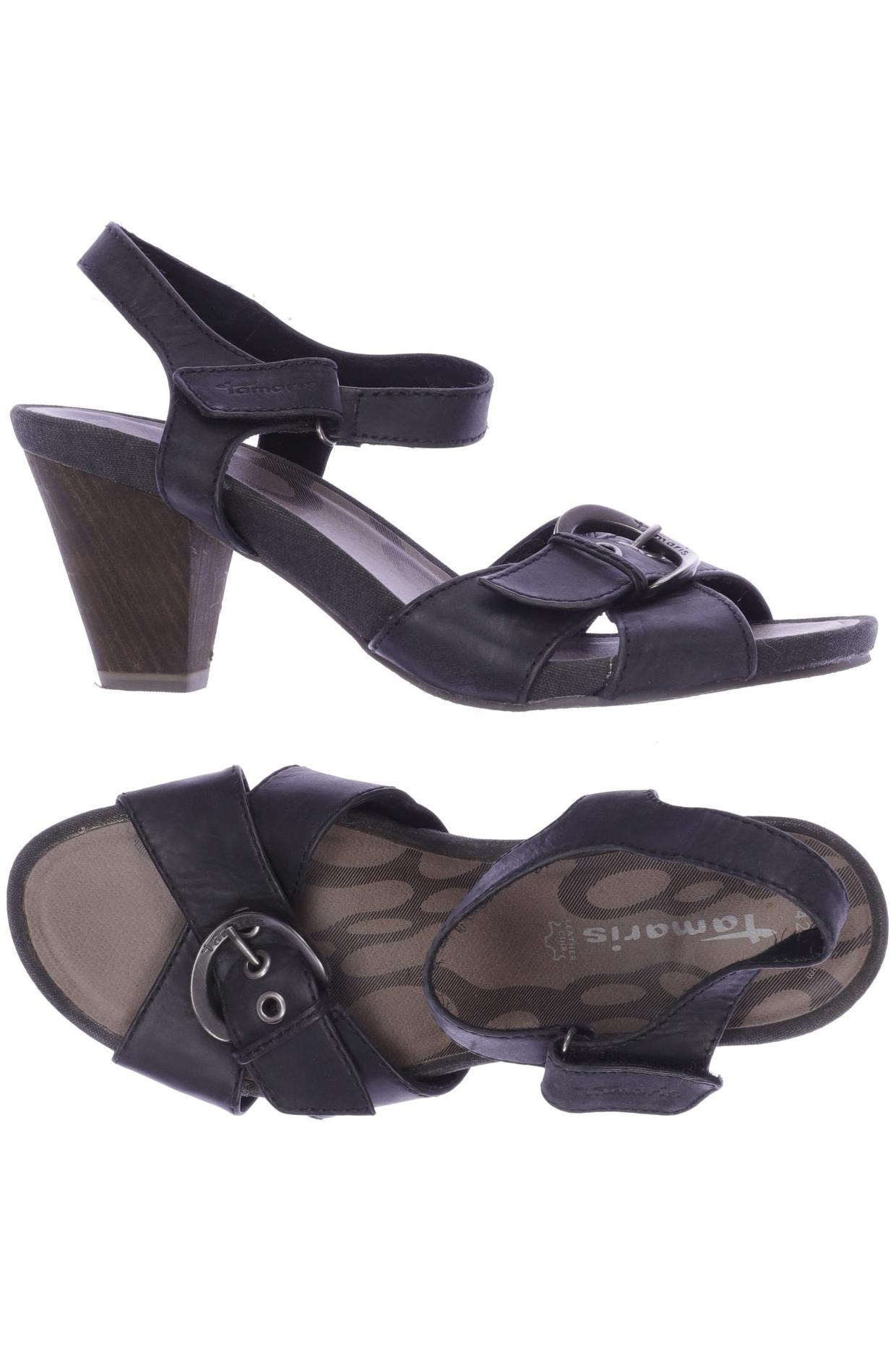 

Tamaris Damen Sandale, schwarz, Gr. 42