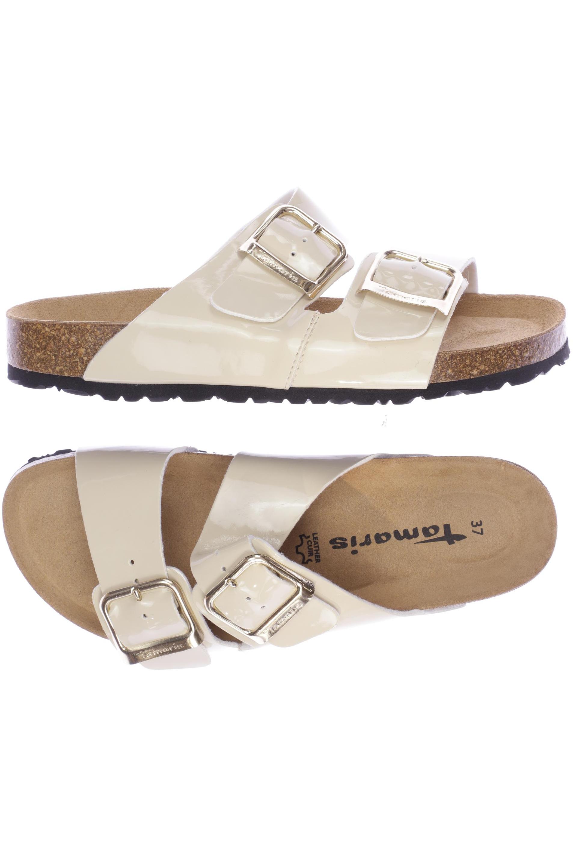 

Tamaris Damen Sandale, cremeweiß, Gr. 37