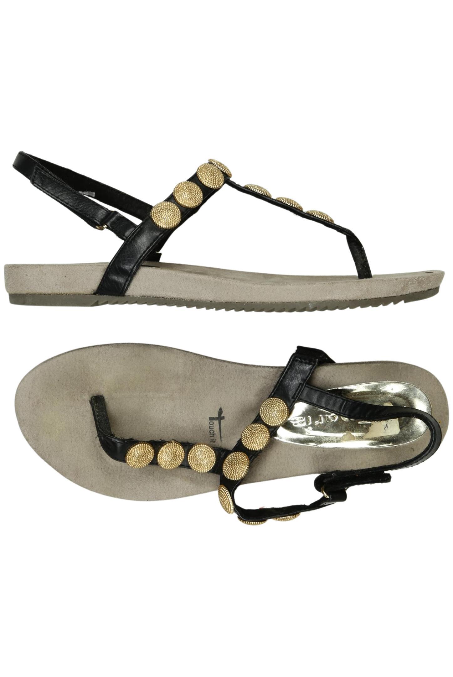 

Tamaris Damen Sandale, schwarz, Gr. 39