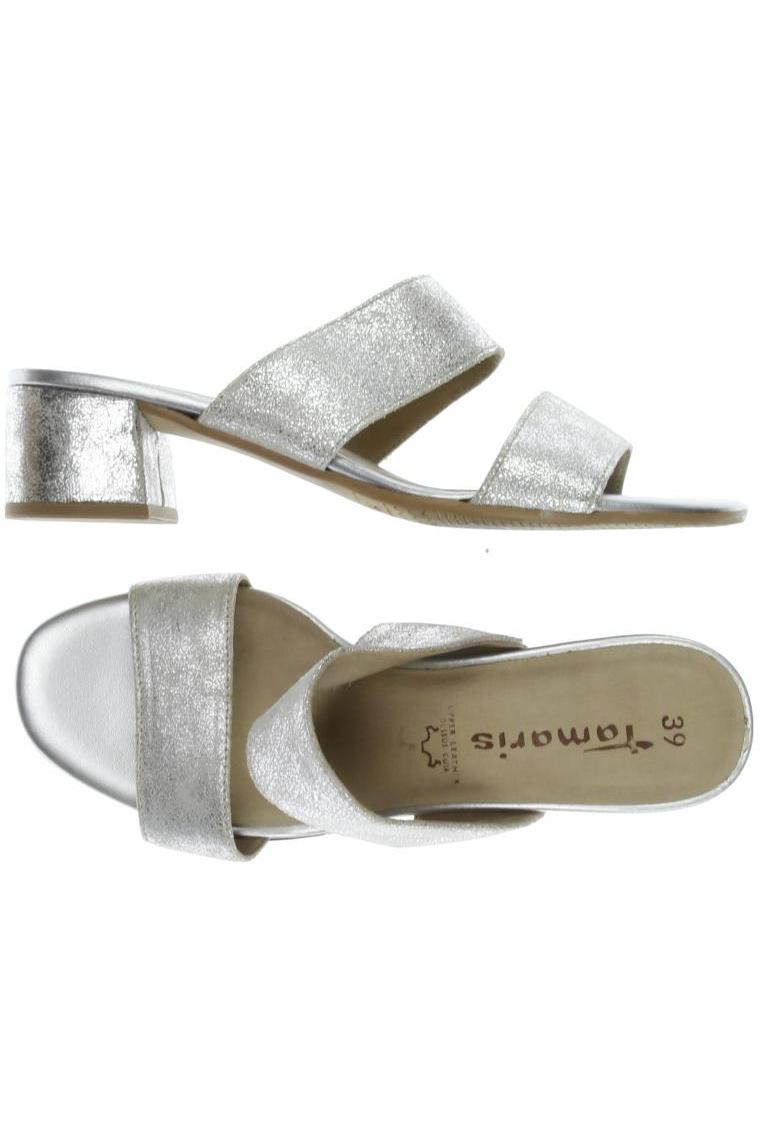 

Tamaris Damen Sandale, silber, Gr. 39