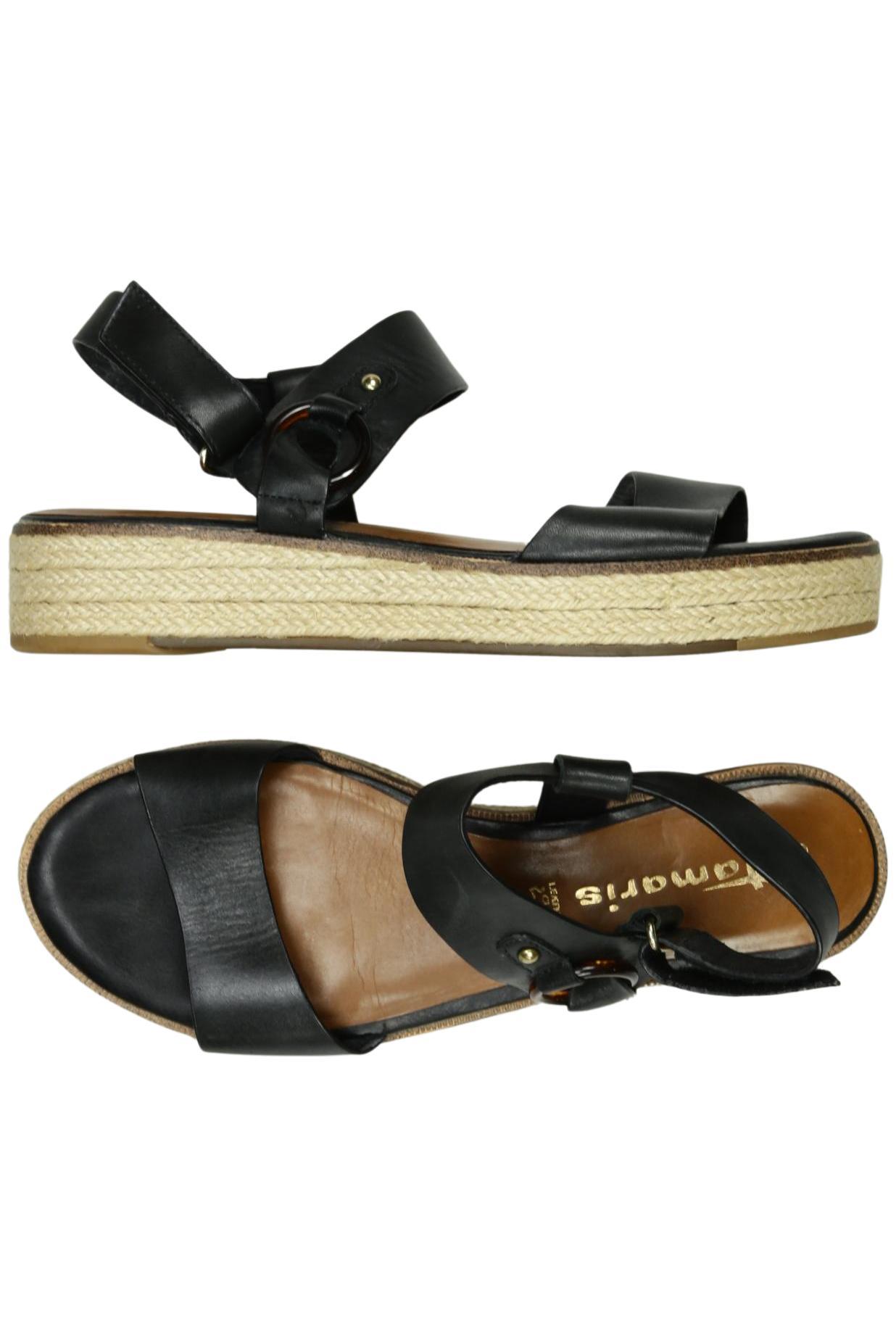 

Tamaris Damen Sandale, schwarz, Gr. 39