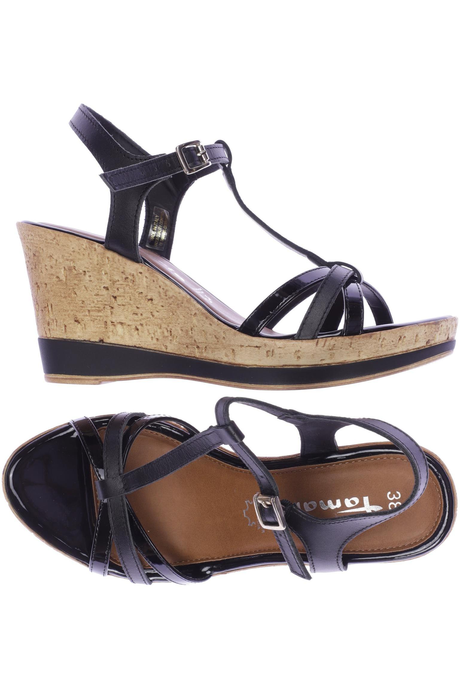 

Tamaris Damen Sandale, schwarz, Gr. 38