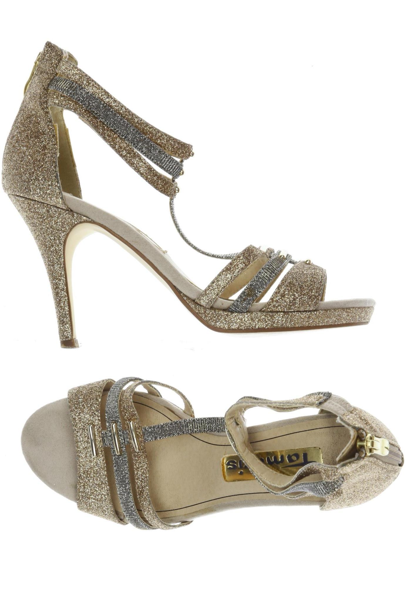 

Tamaris Damen Sandale, gold, Gr. 37