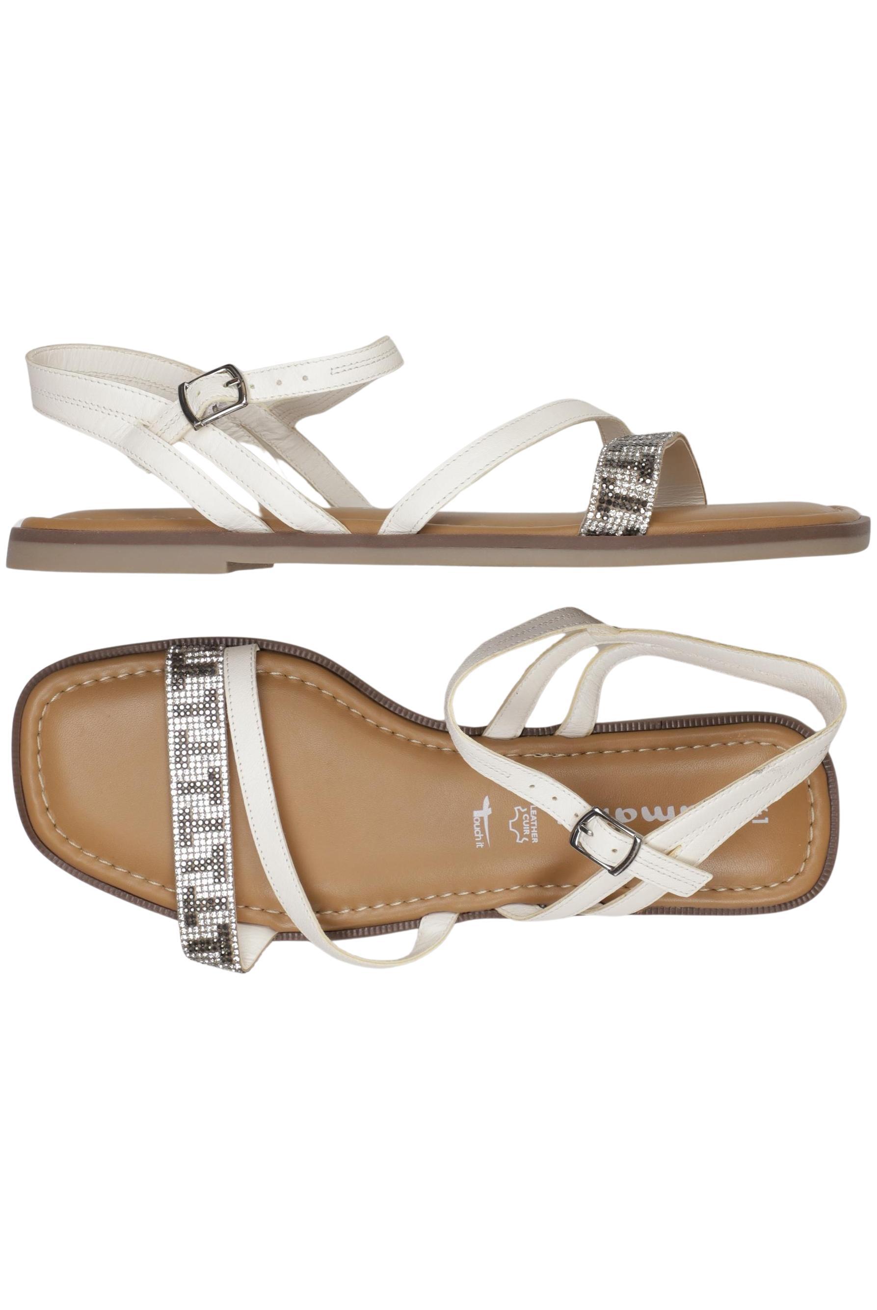 

Tamaris Damen Sandale, cremeweiß, Gr. 41