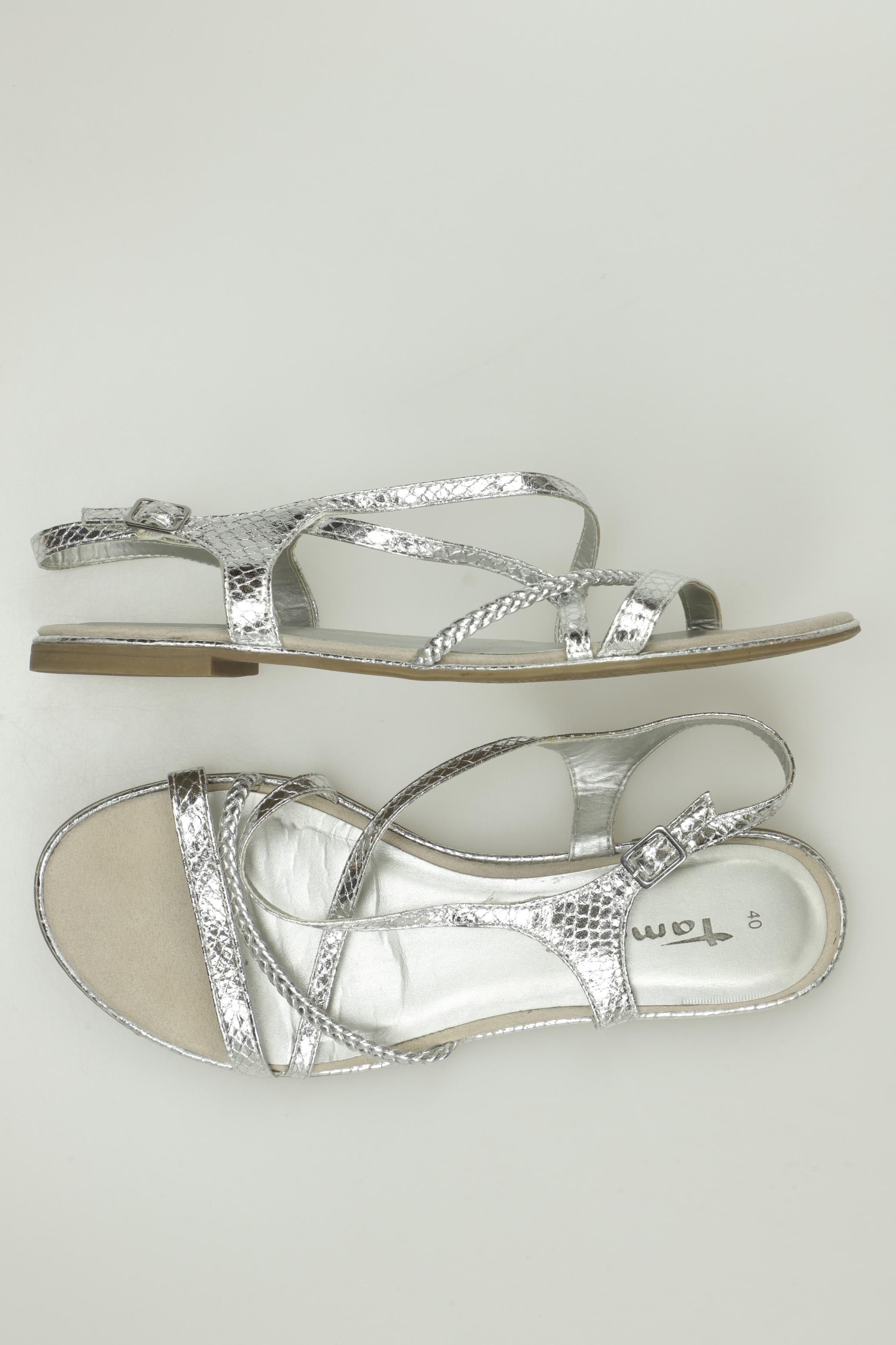 

Tamaris Damen Sandale, silber, Gr. 40