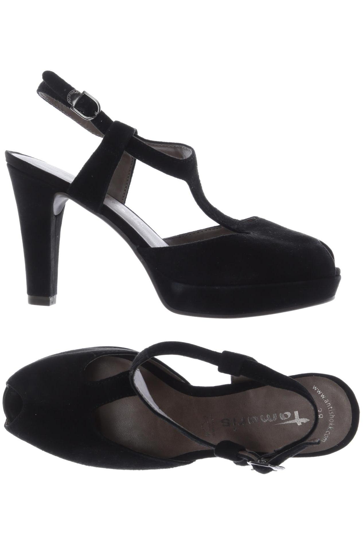 

Tamaris Damen Sandale, schwarz, Gr. 38
