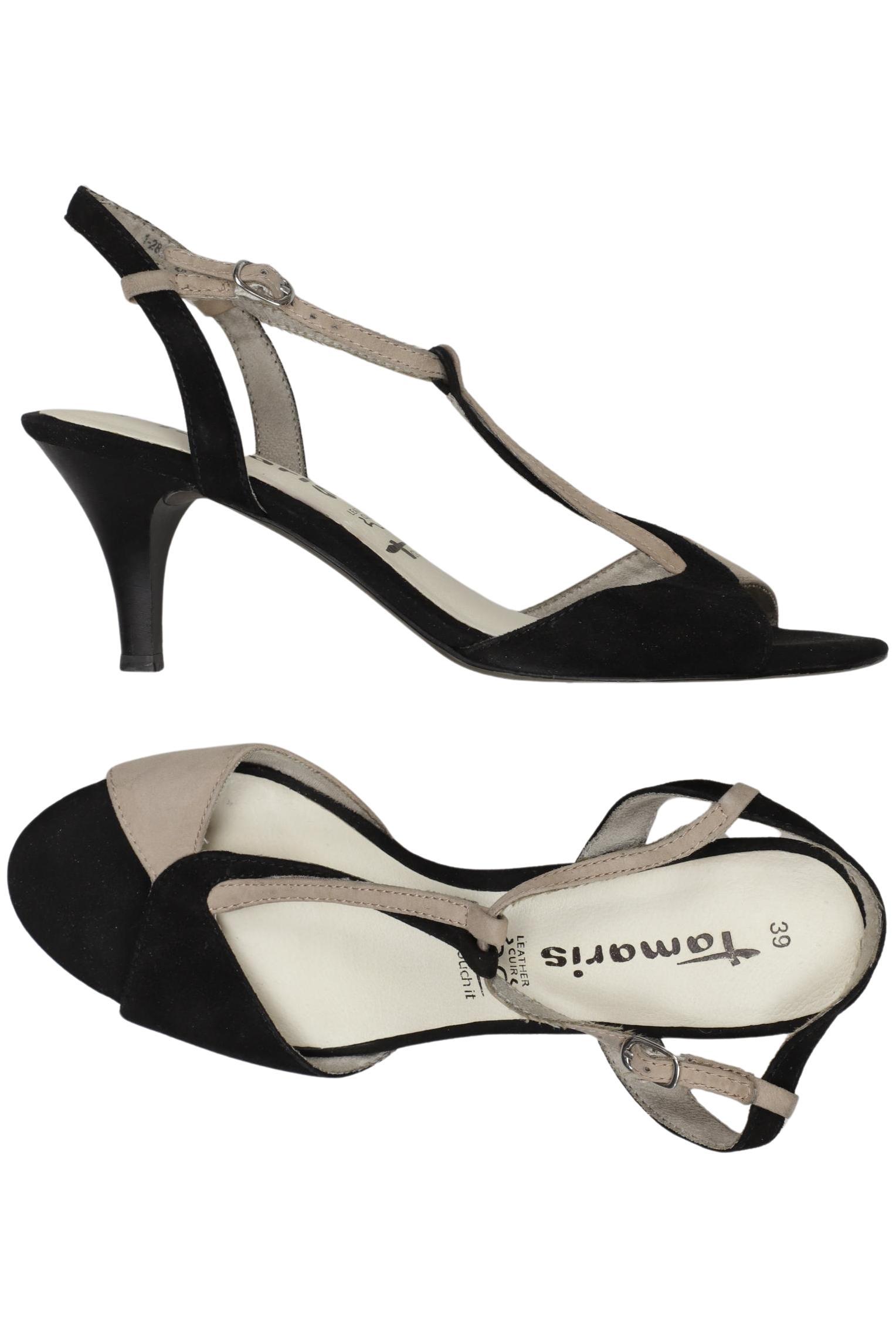 

Tamaris Damen Sandale, schwarz, Gr. 39
