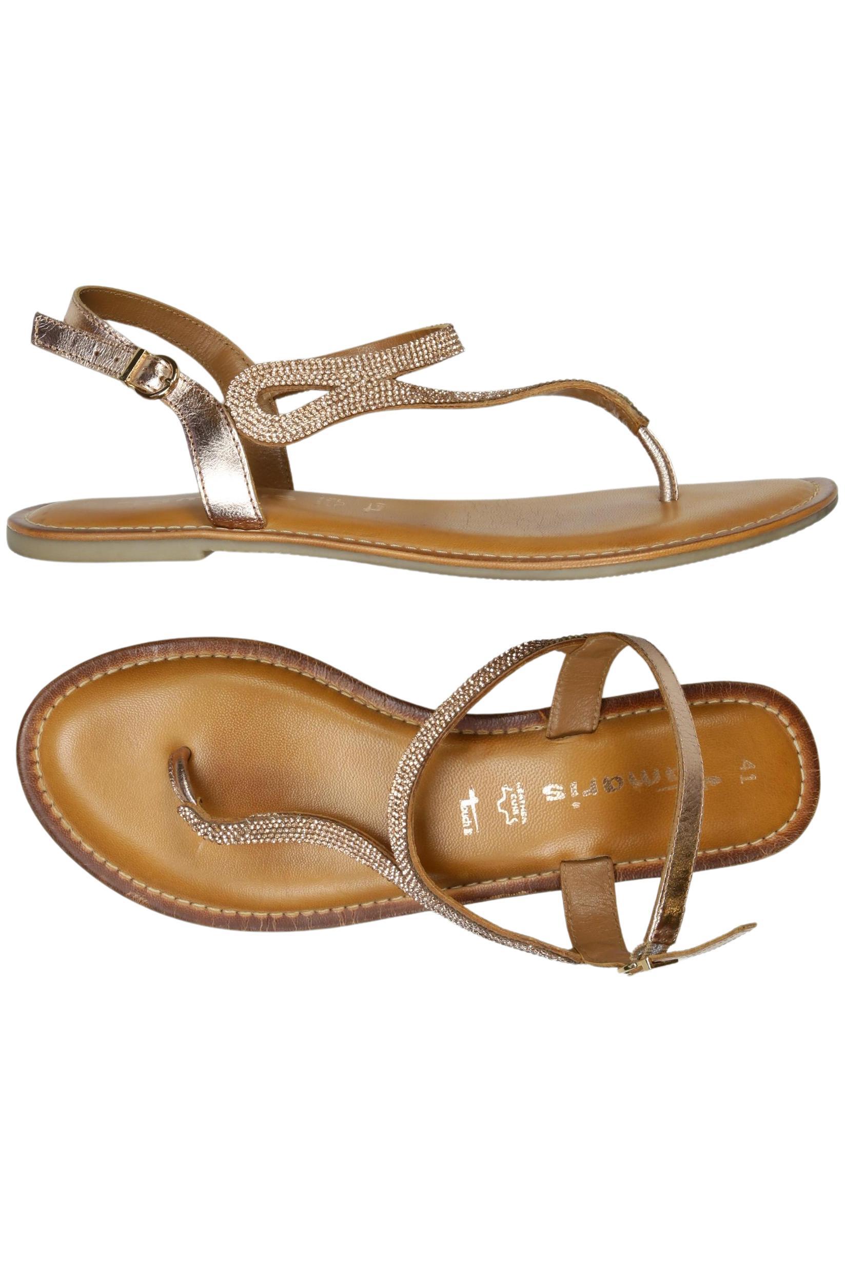 

Tamaris Damen Sandale, gold, Gr. 41