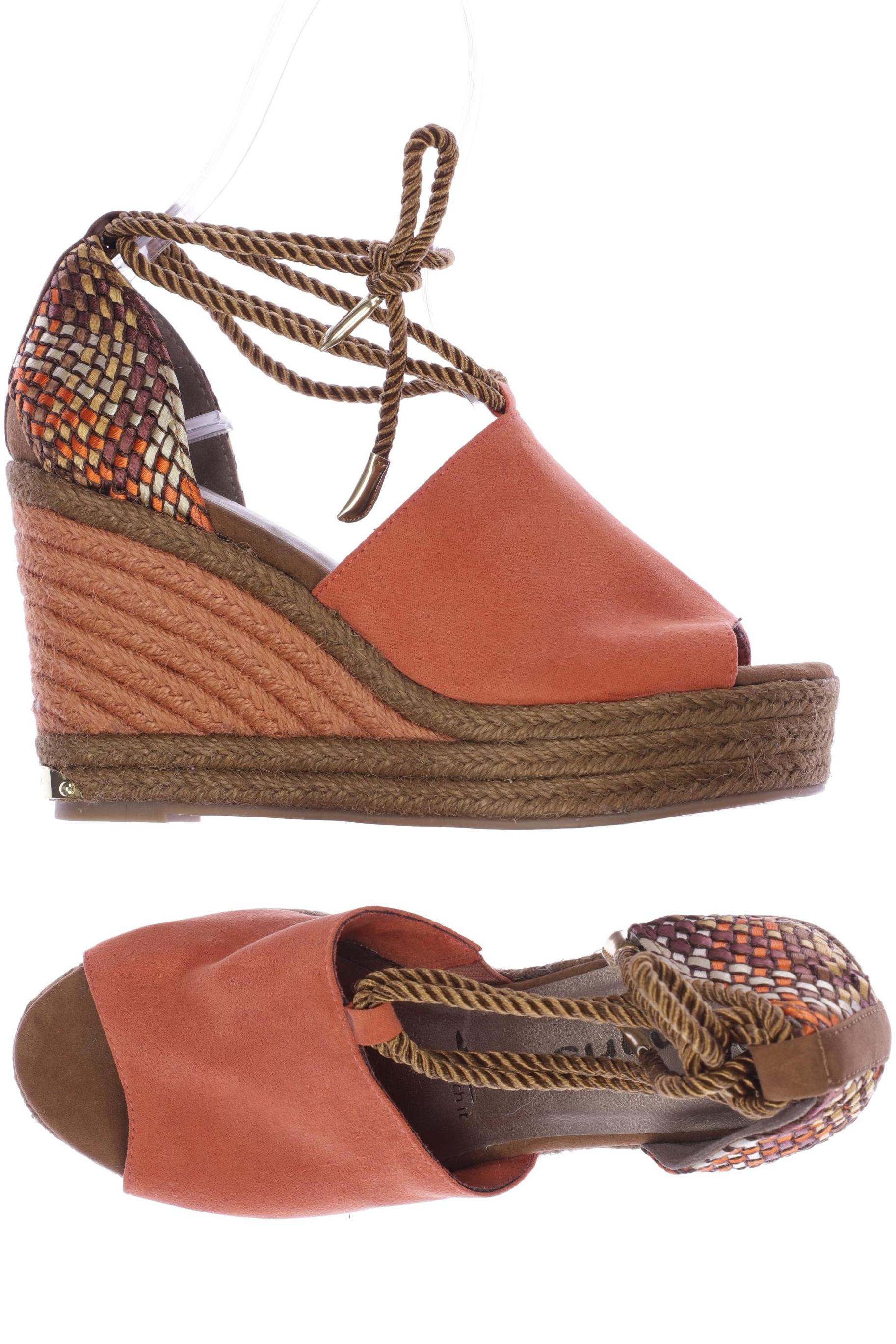 

Tamaris Damen Sandale, orange, Gr. 38