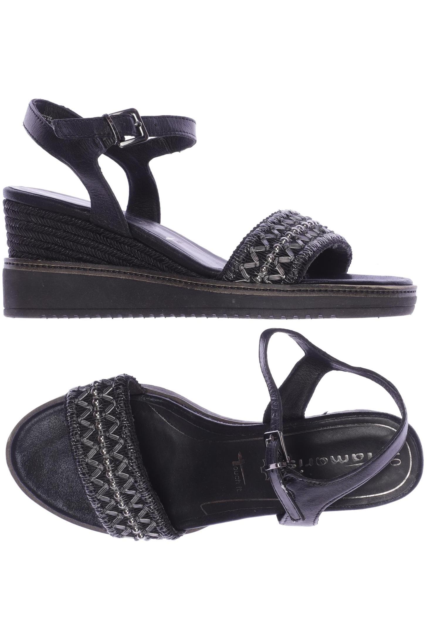 

Tamaris Damen Sandale, schwarz, Gr. 40