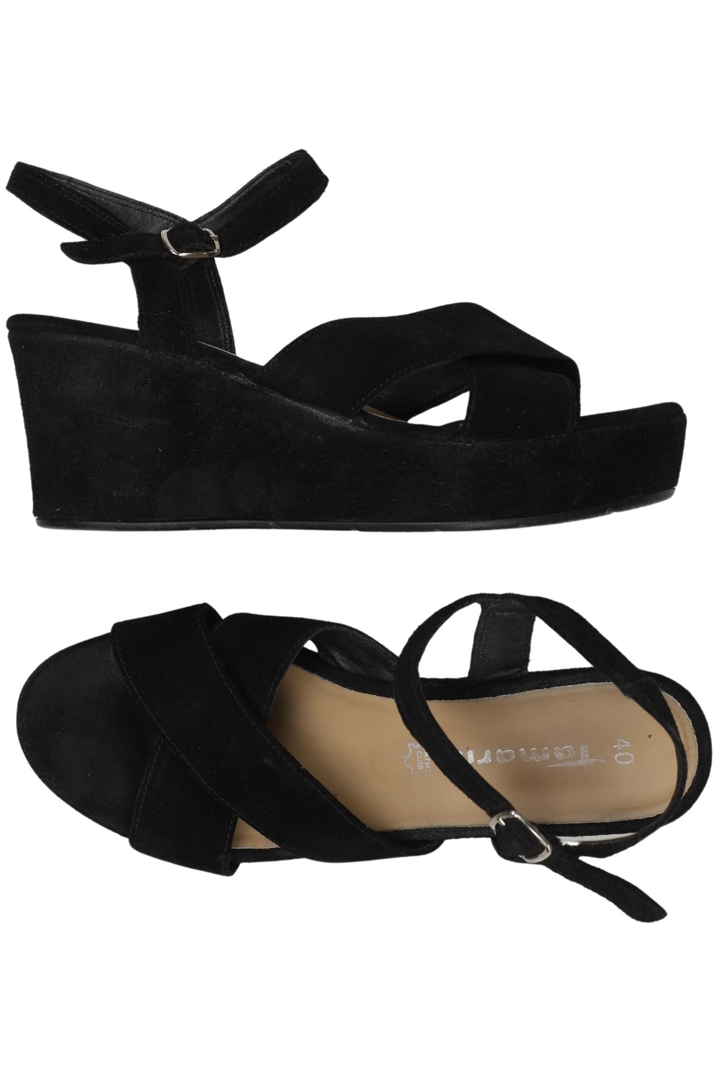 

Tamaris Damen Sandale, schwarz, Gr. 40