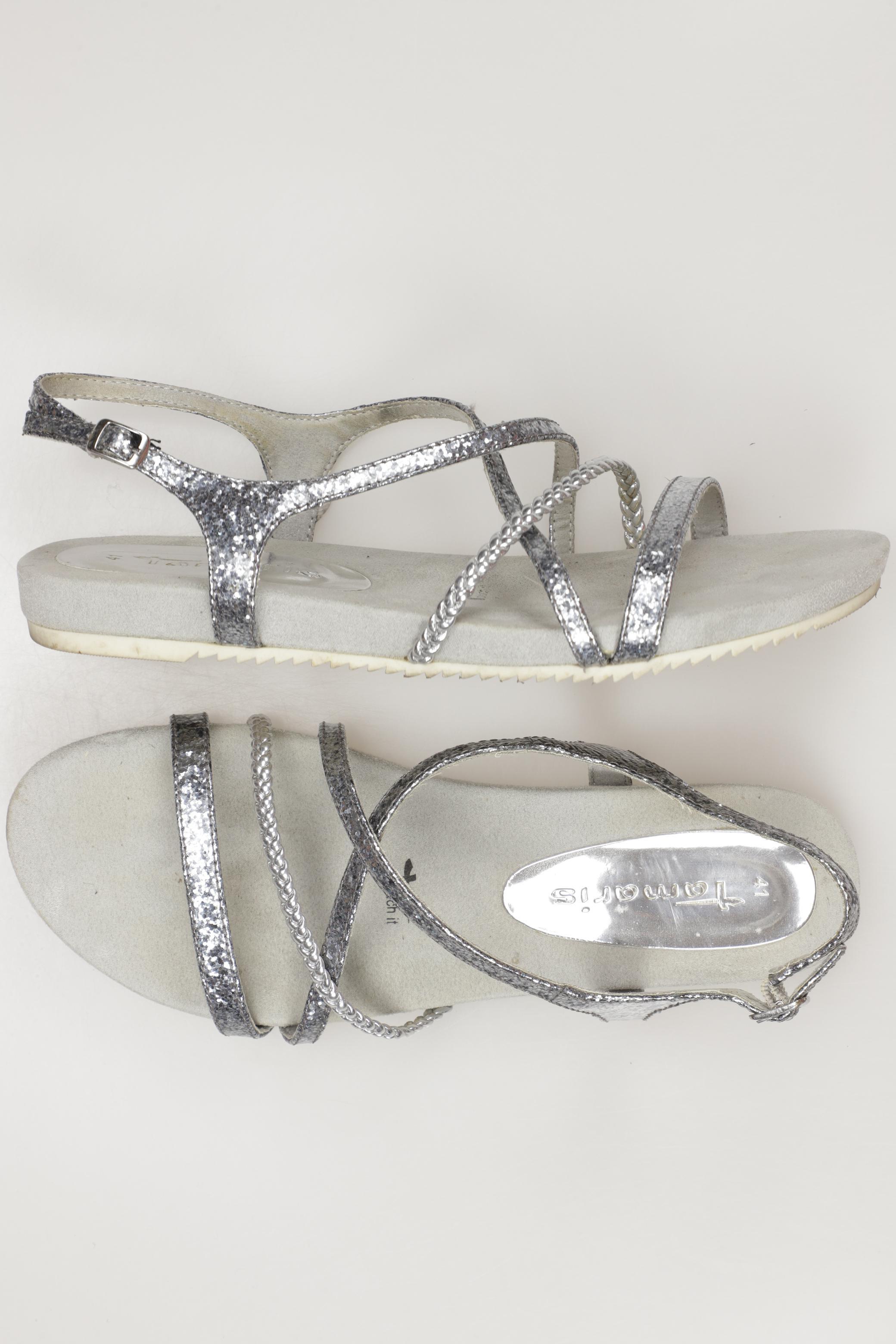 

Tamaris Damen Sandale, silber, Gr. 41
