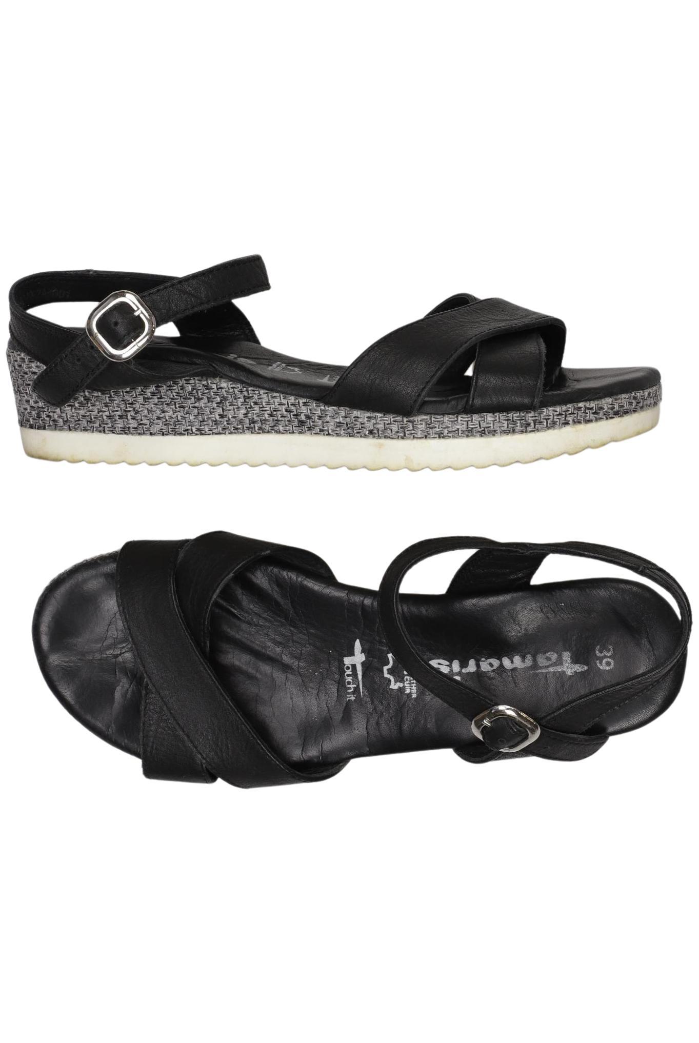 

Tamaris Damen Sandale, schwarz, Gr. 39