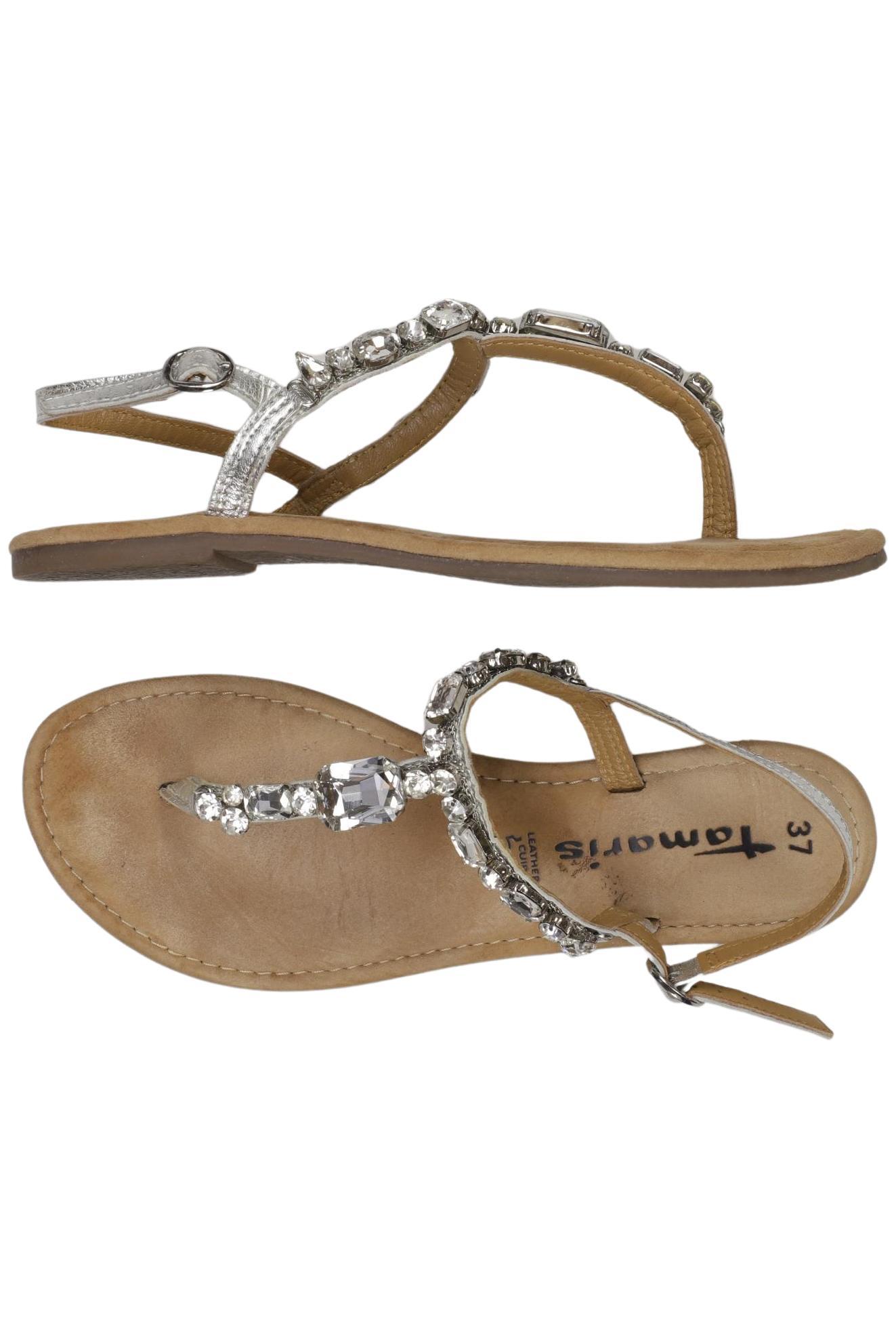 

Tamaris Damen Sandale, silber, Gr. 37