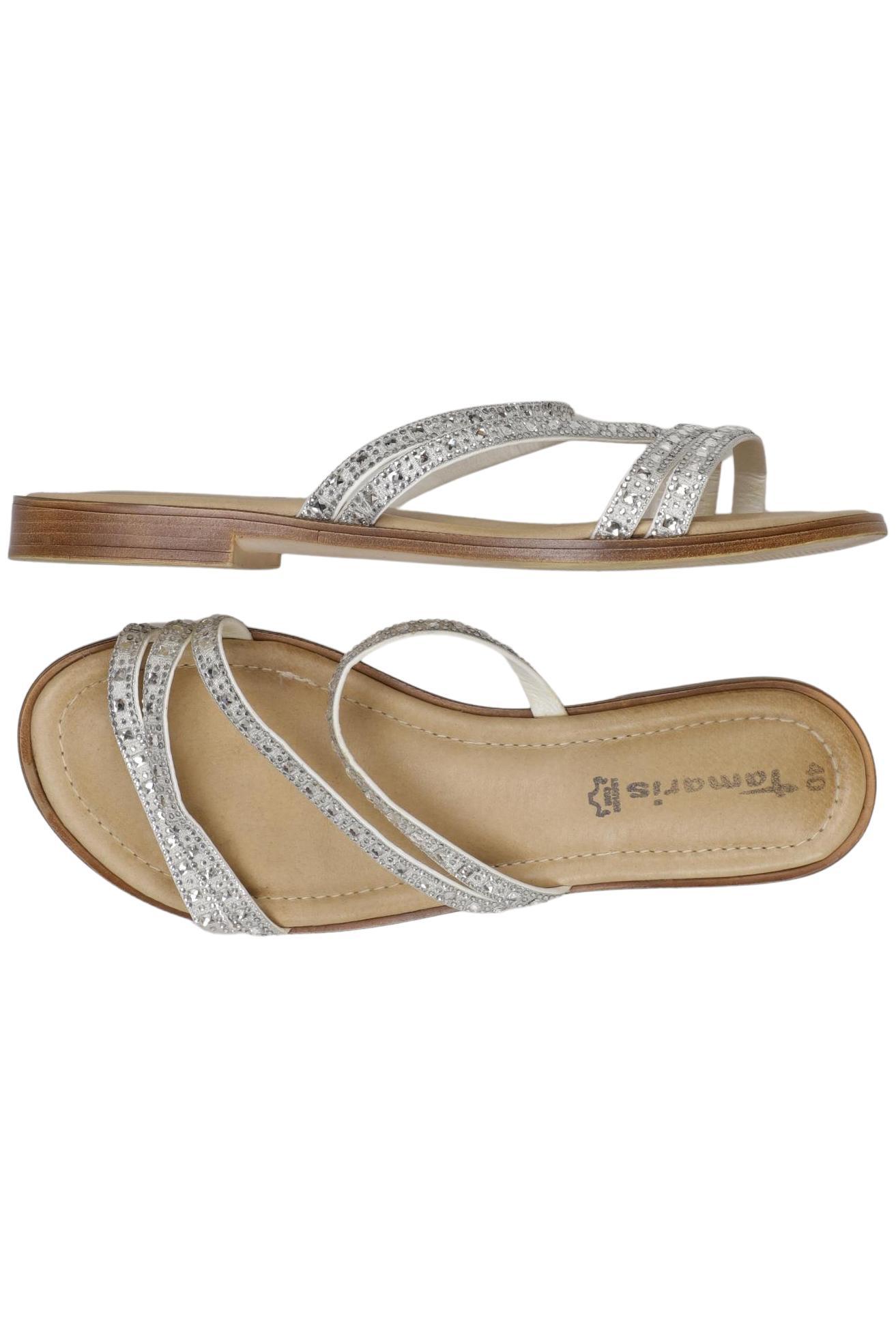 

Tamaris Damen Sandale, silber, Gr. 40