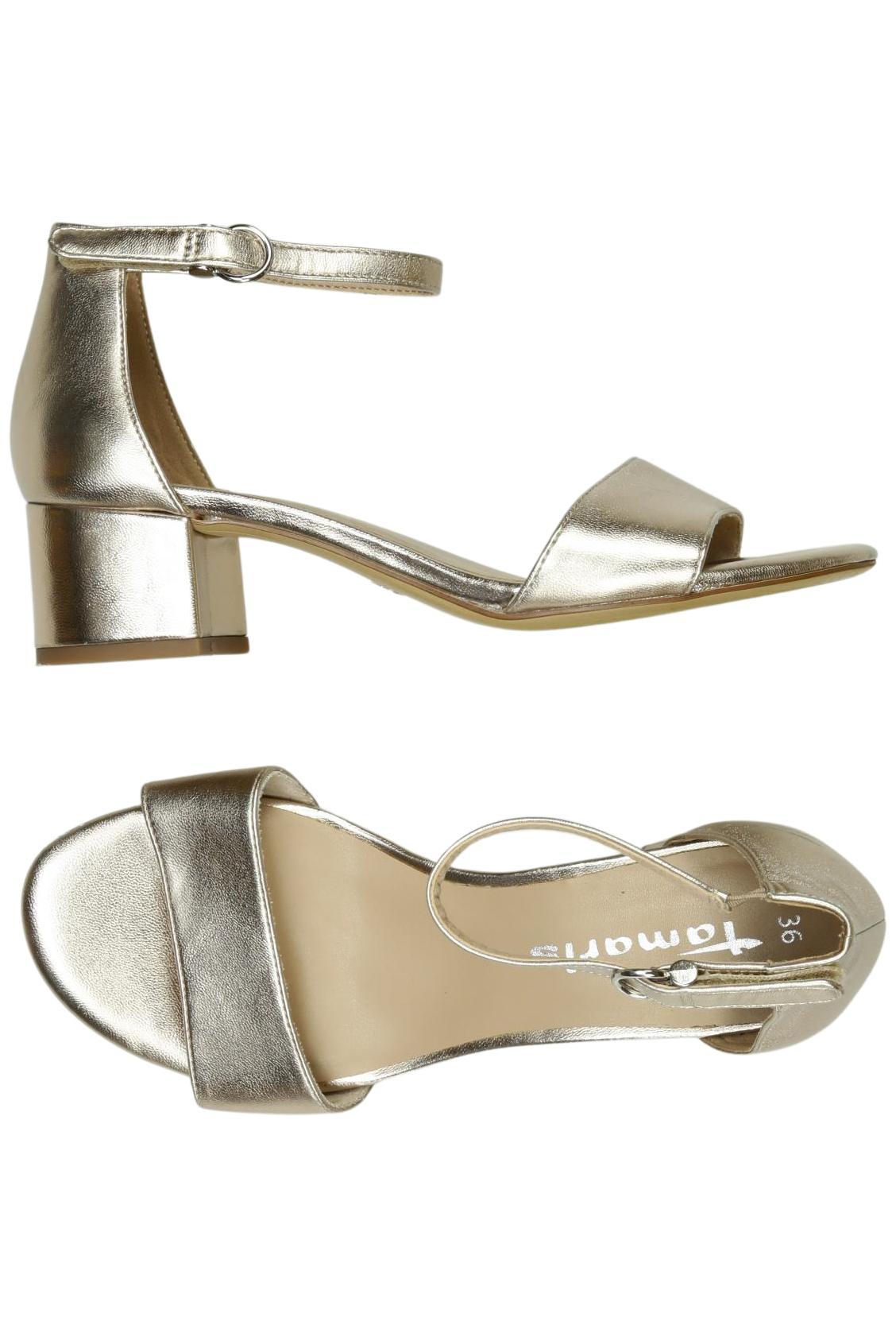 

Tamaris Damen Sandale, gold, Gr. 36