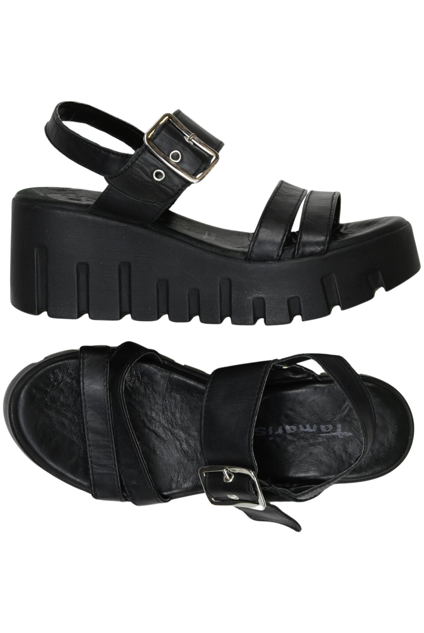 

Tamaris Damen Sandale, schwarz, Gr. 38