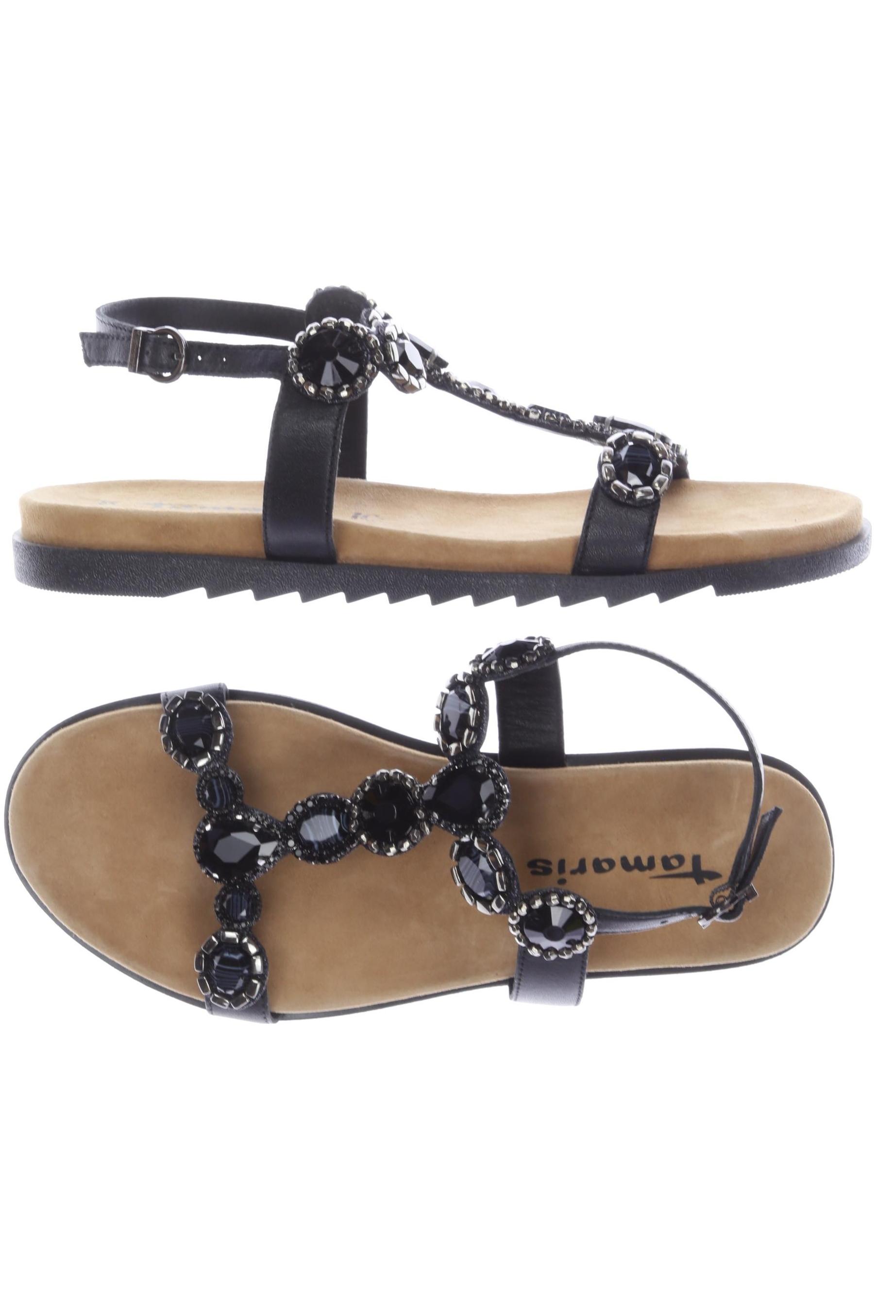 

Tamaris Damen Sandale, schwarz, Gr. 38
