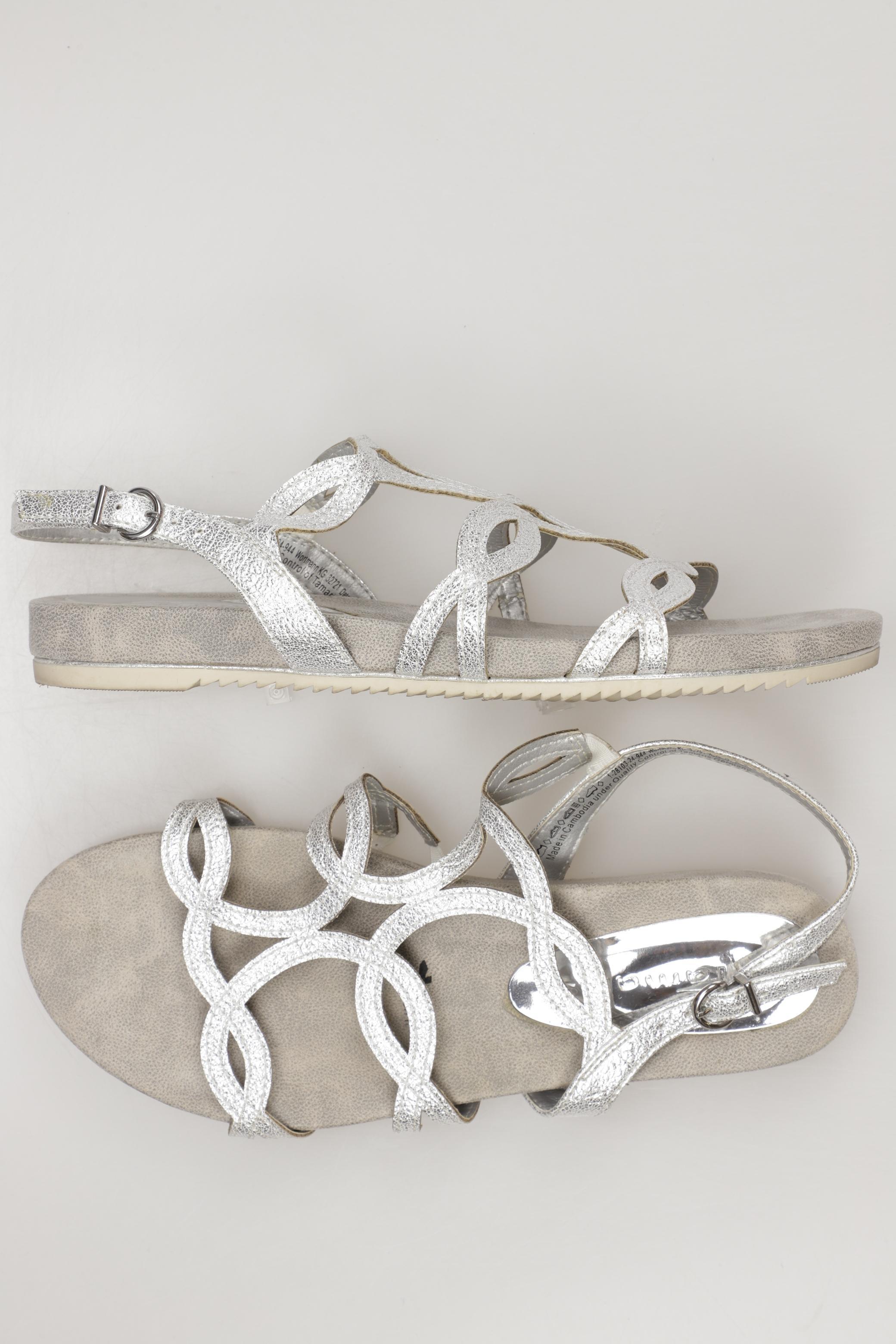 

Tamaris Damen Sandale, silber, Gr. 40
