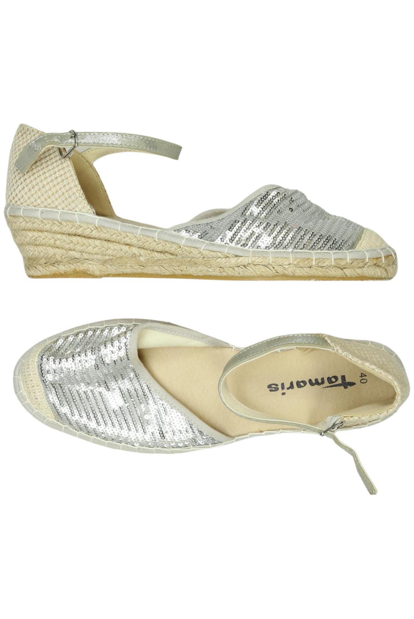 

Tamaris Damen Sandale, silber, Gr. 40