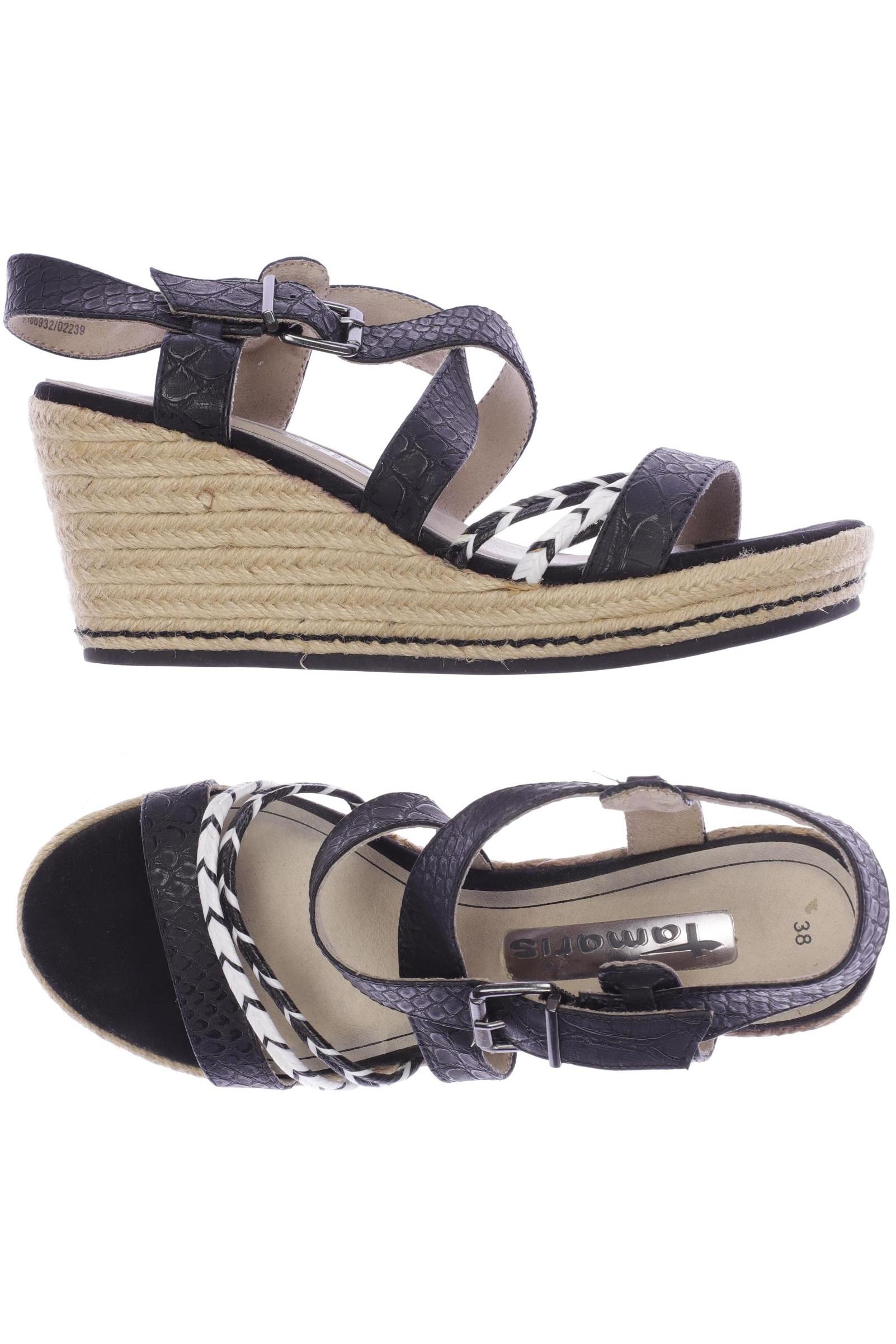 

Tamaris Damen Sandale, schwarz, Gr. 38