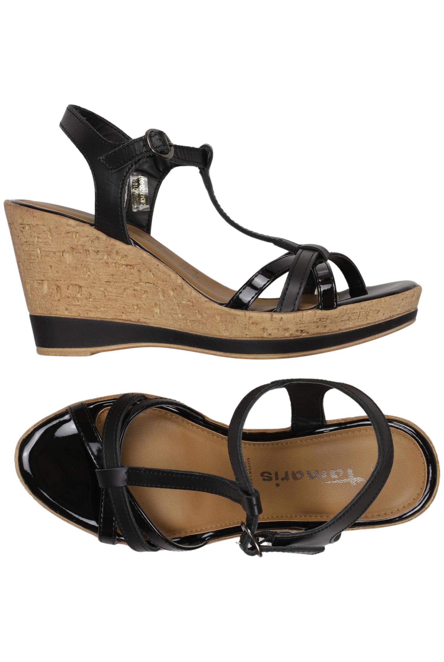 

Tamaris Damen Sandale, schwarz, Gr. 37