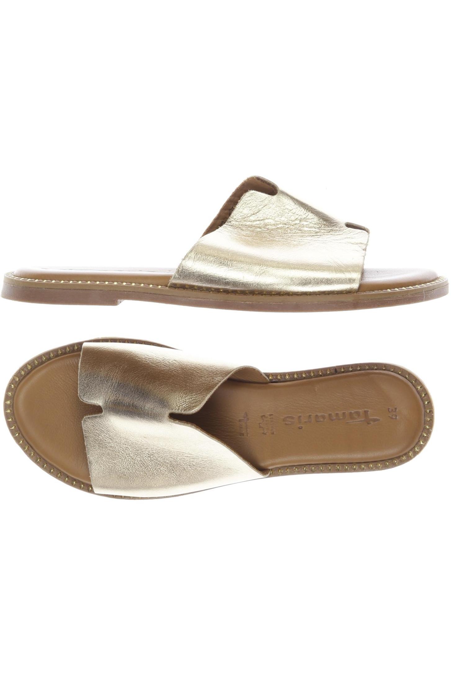 

Tamaris Damen Sandale, gold, Gr. 39