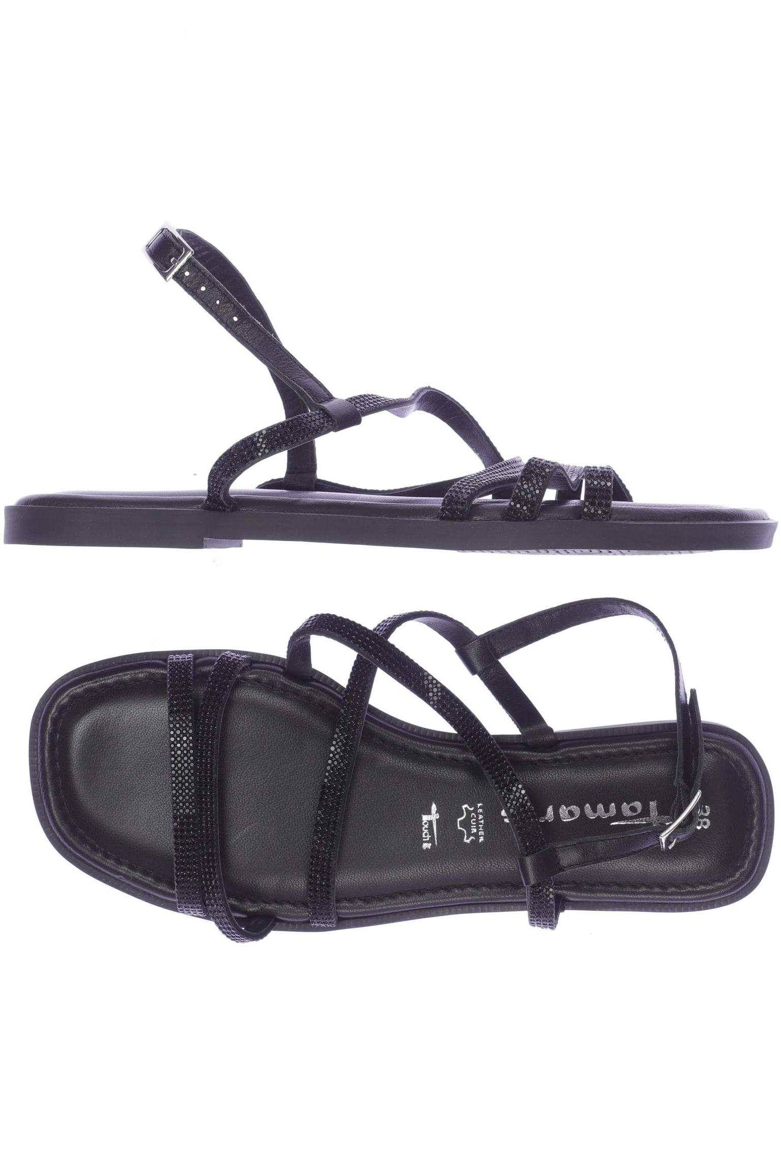 

Tamaris Damen Sandale, schwarz, Gr. 38