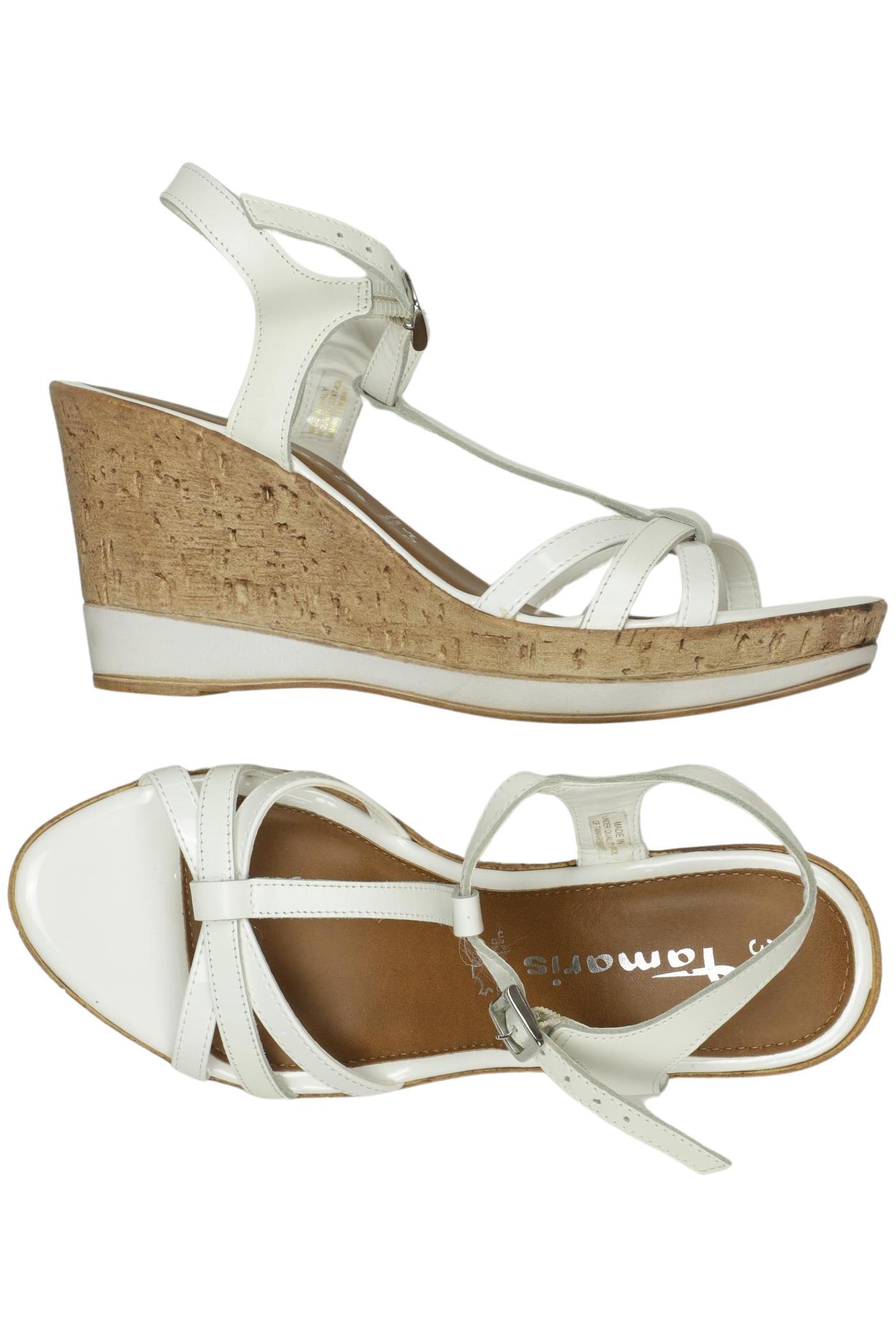 

Tamaris Damen Sandale, weiß, Gr. 38