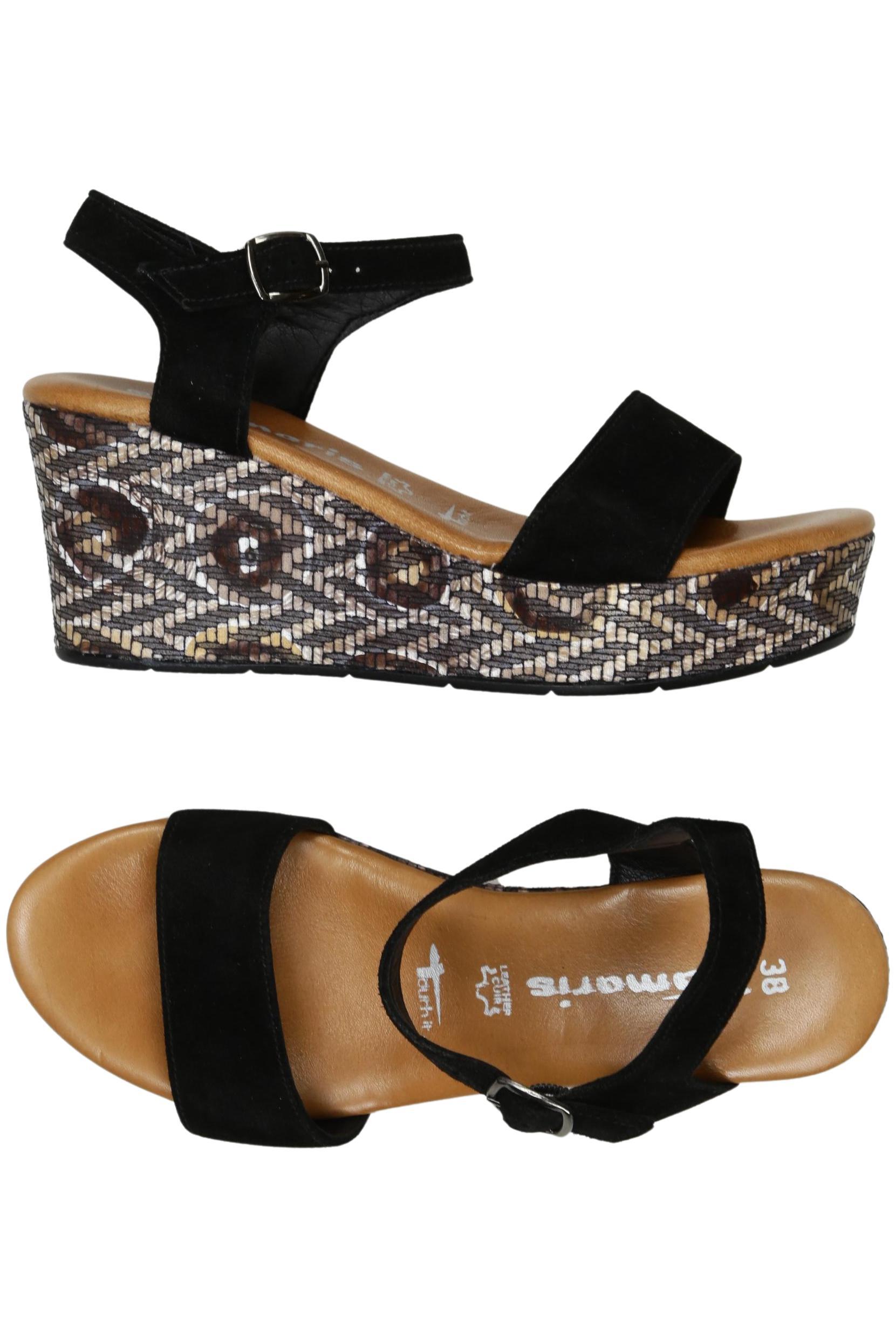 

Tamaris Damen Sandale, schwarz, Gr. 38