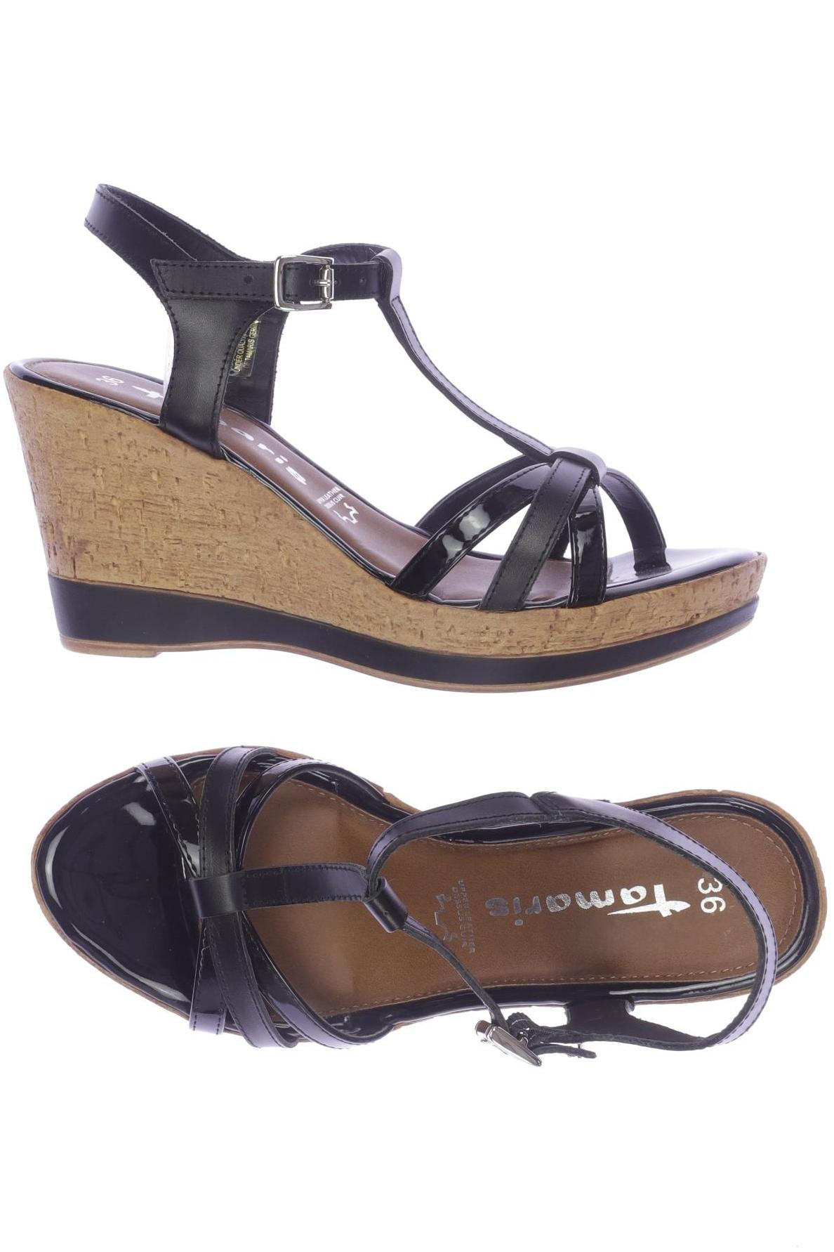 

Tamaris Damen Sandale, schwarz, Gr. 36