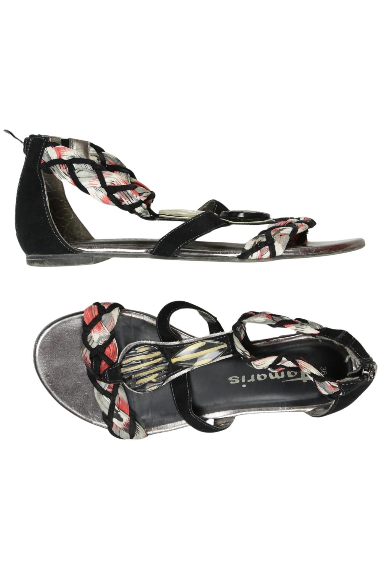 

Tamaris Damen Sandale, schwarz, Gr. 36