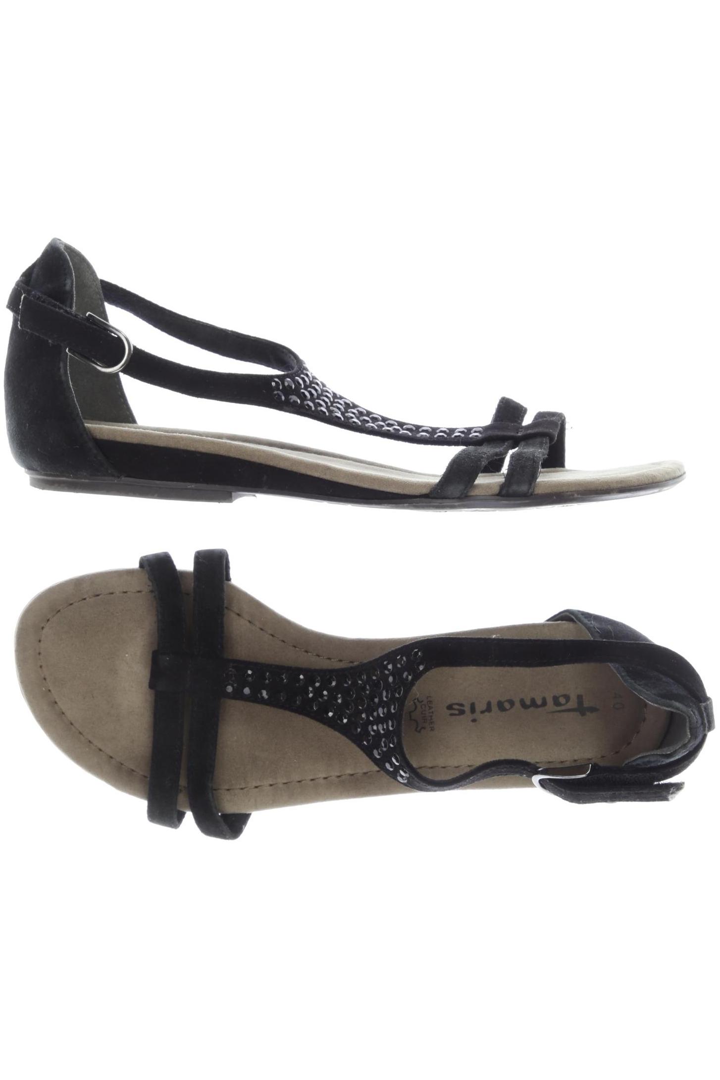 

Tamaris Damen Sandale, schwarz, Gr. 40