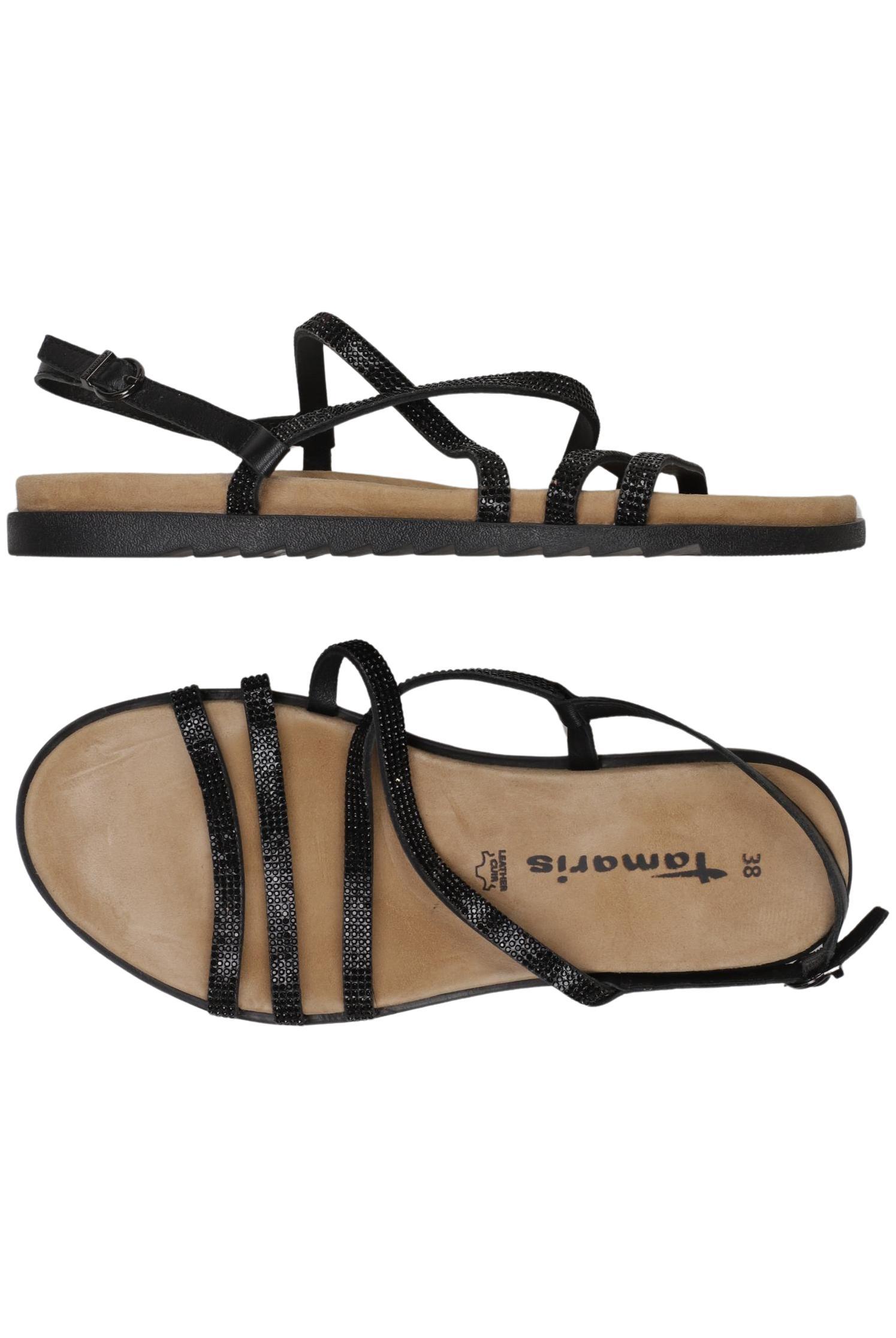 

Tamaris Damen Sandale, schwarz, Gr. 38