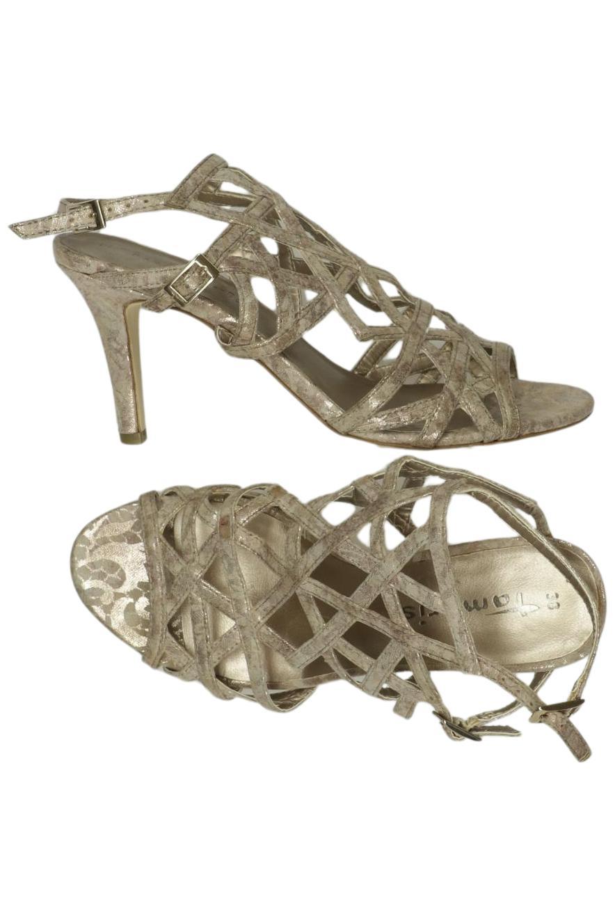 

Tamaris Damen Sandale, gold, Gr. 38