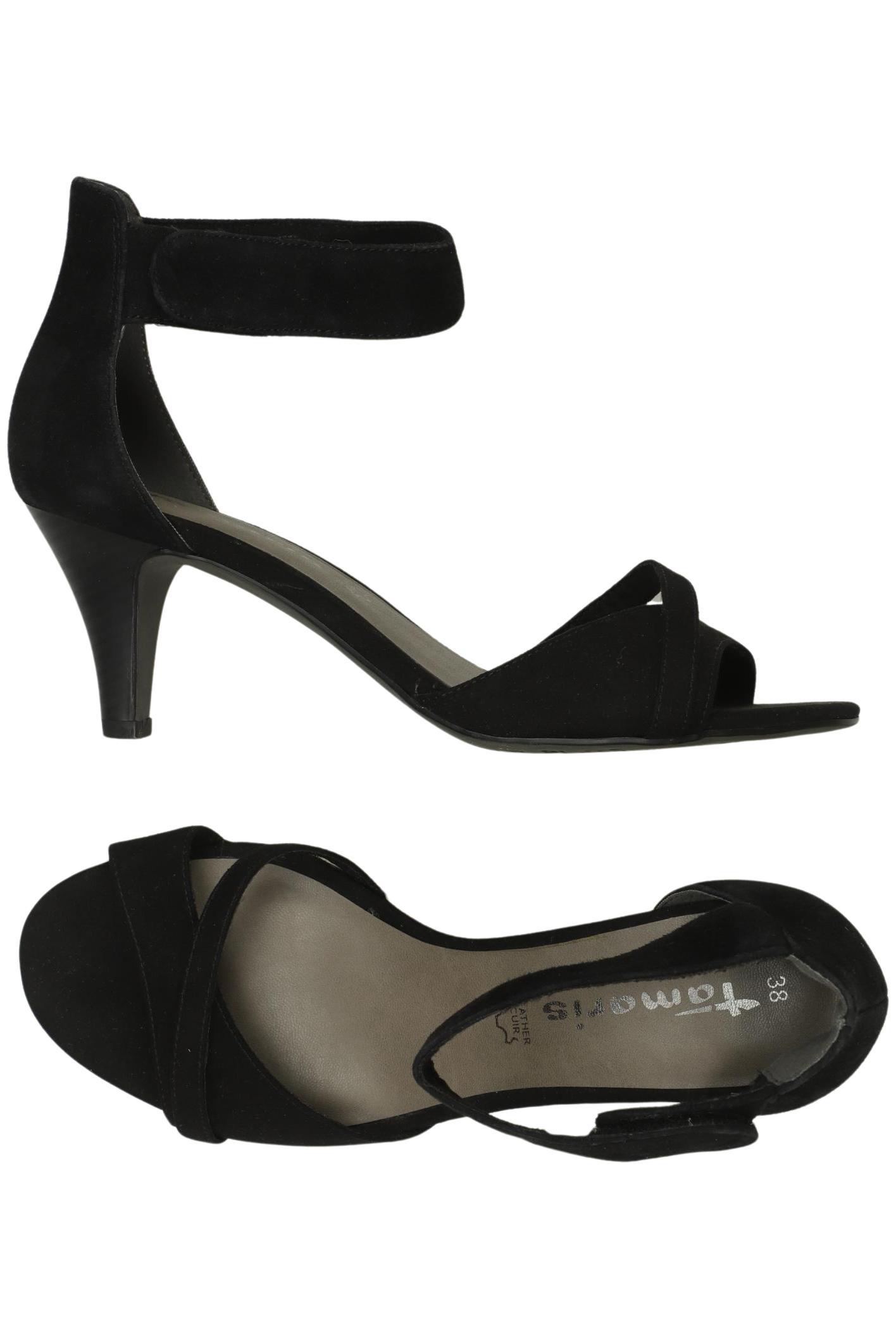 

Tamaris Damen Sandale, schwarz, Gr. 38