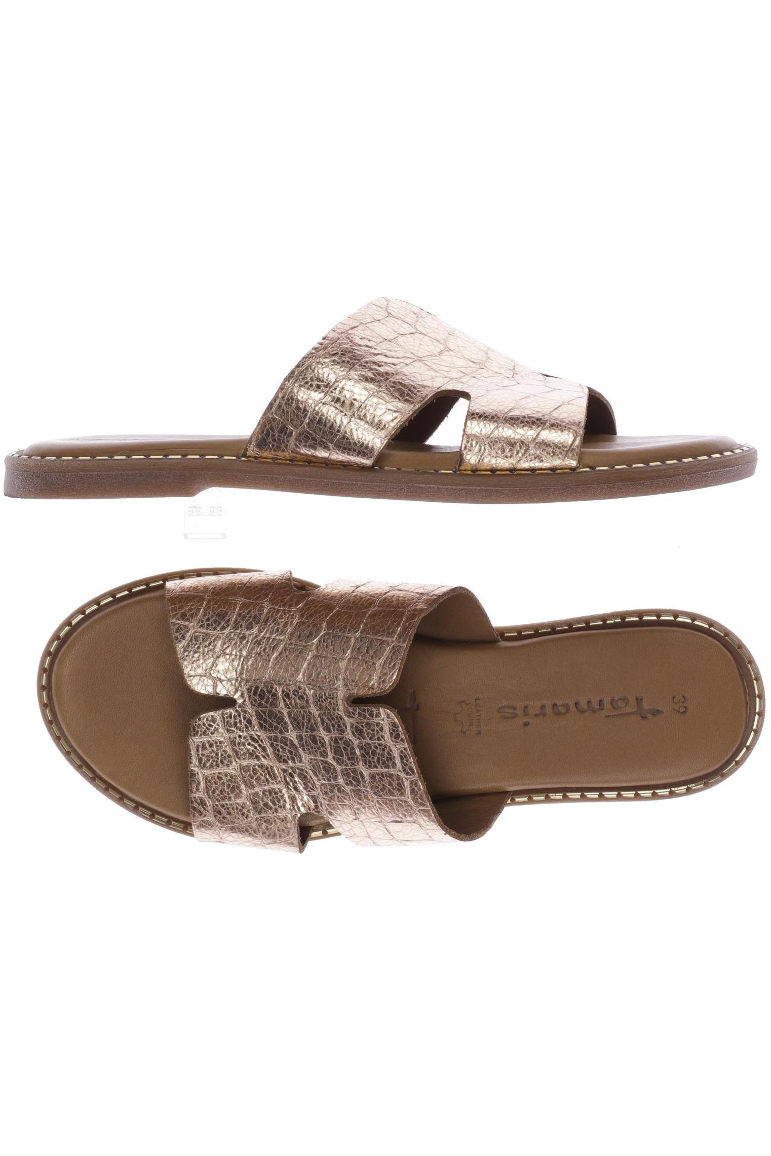 

Tamaris Damen Sandale, gold, Gr. 39