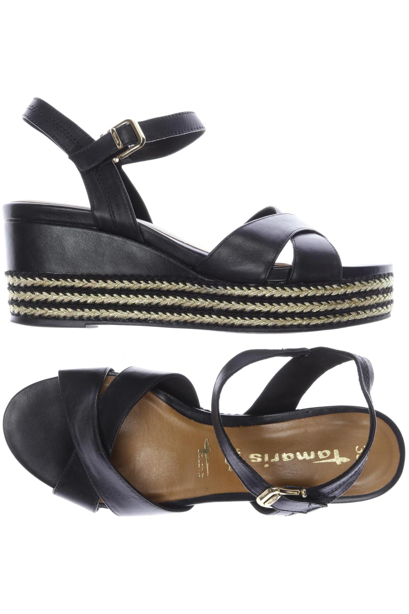 

Tamaris Damen Sandale, schwarz, Gr. 39