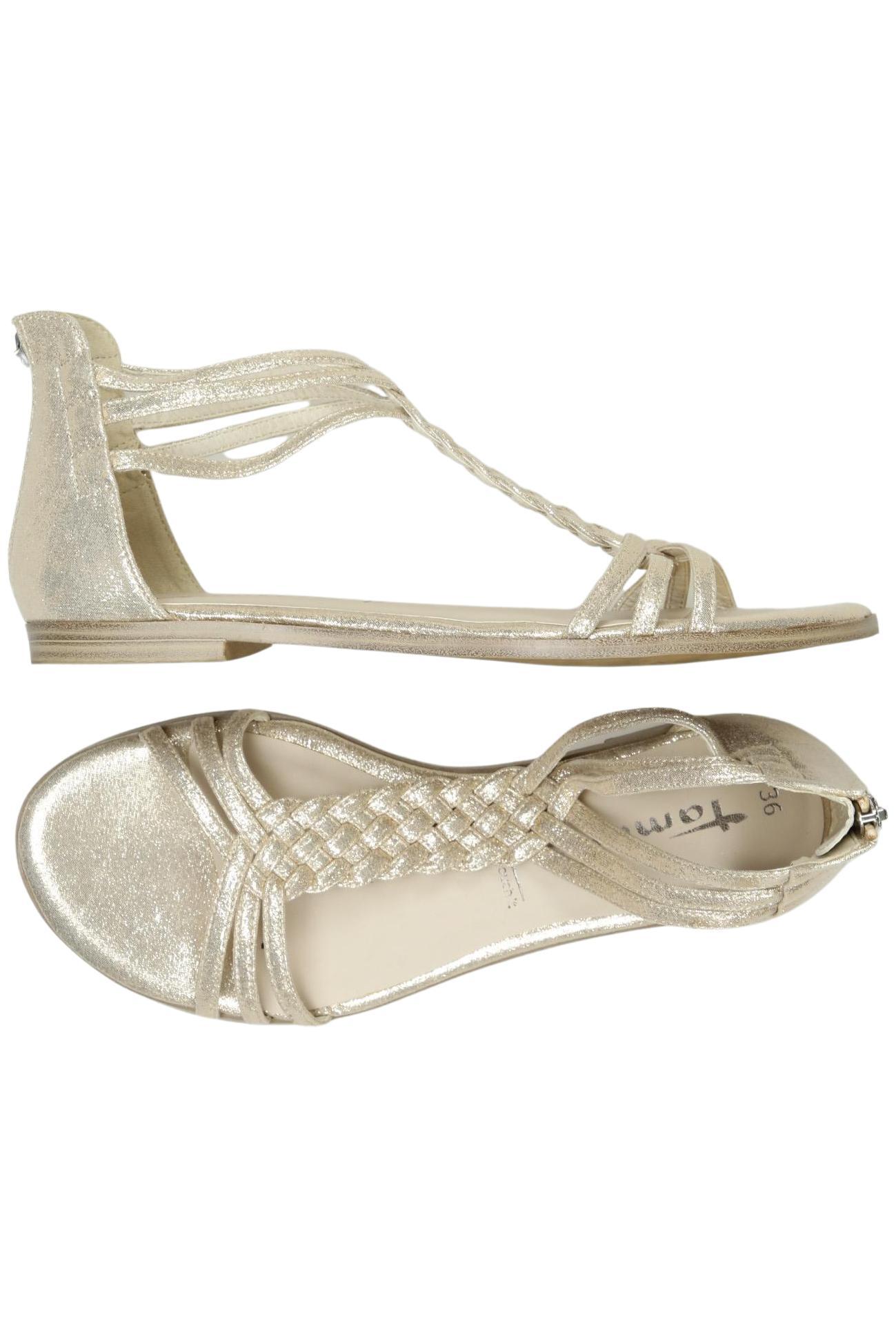 

Tamaris Damen Sandale, gold, Gr. 36