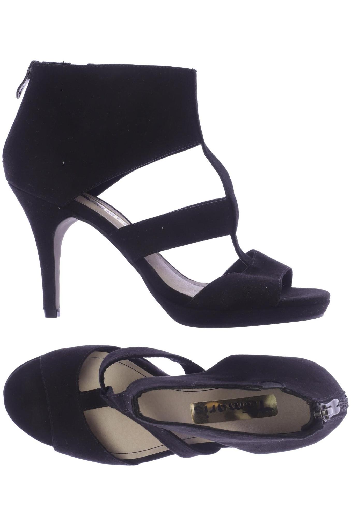 

Tamaris Damen Sandale, schwarz, Gr. 39