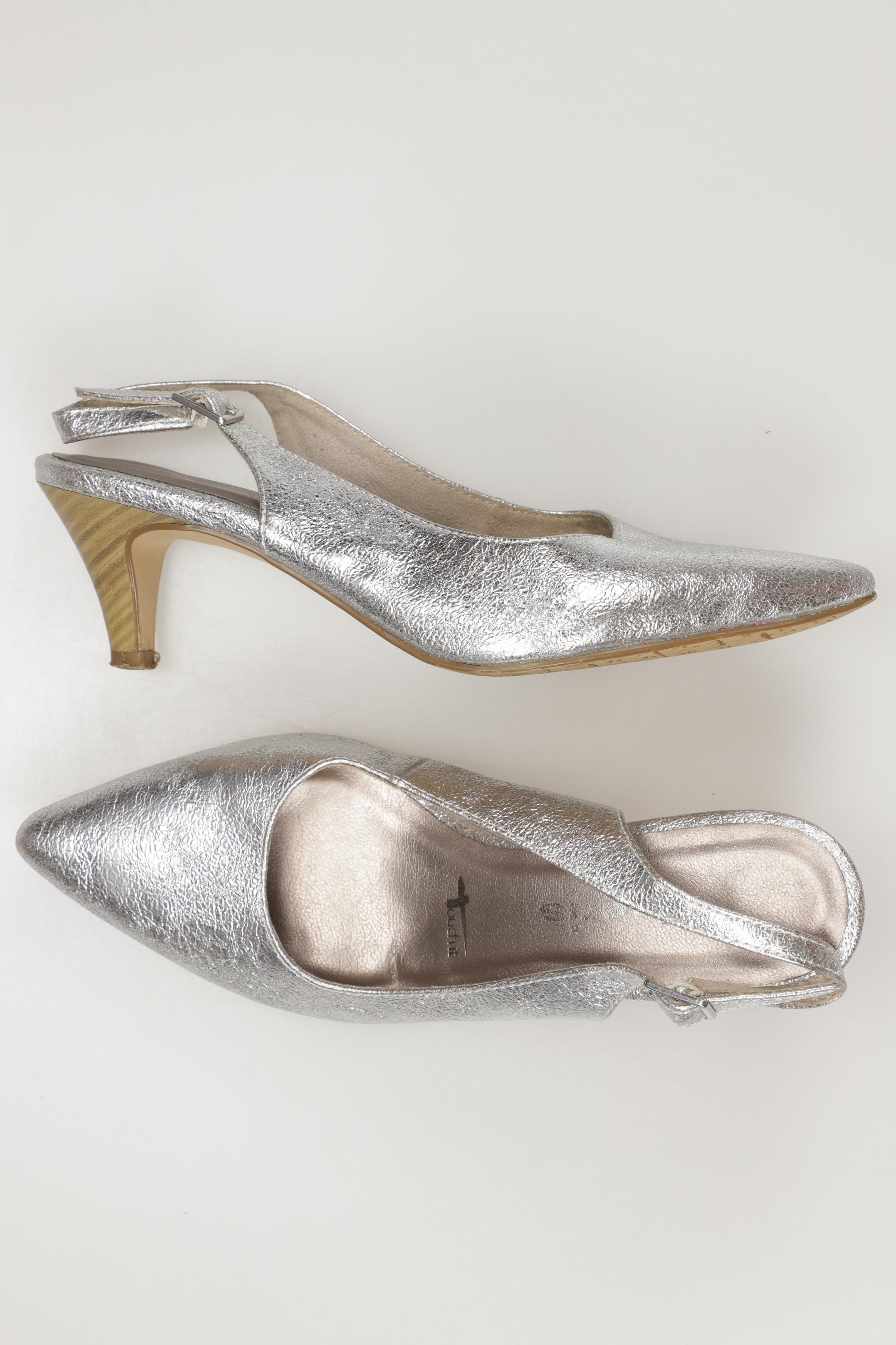 

Tamaris Damen Sandale, silber, Gr. 38