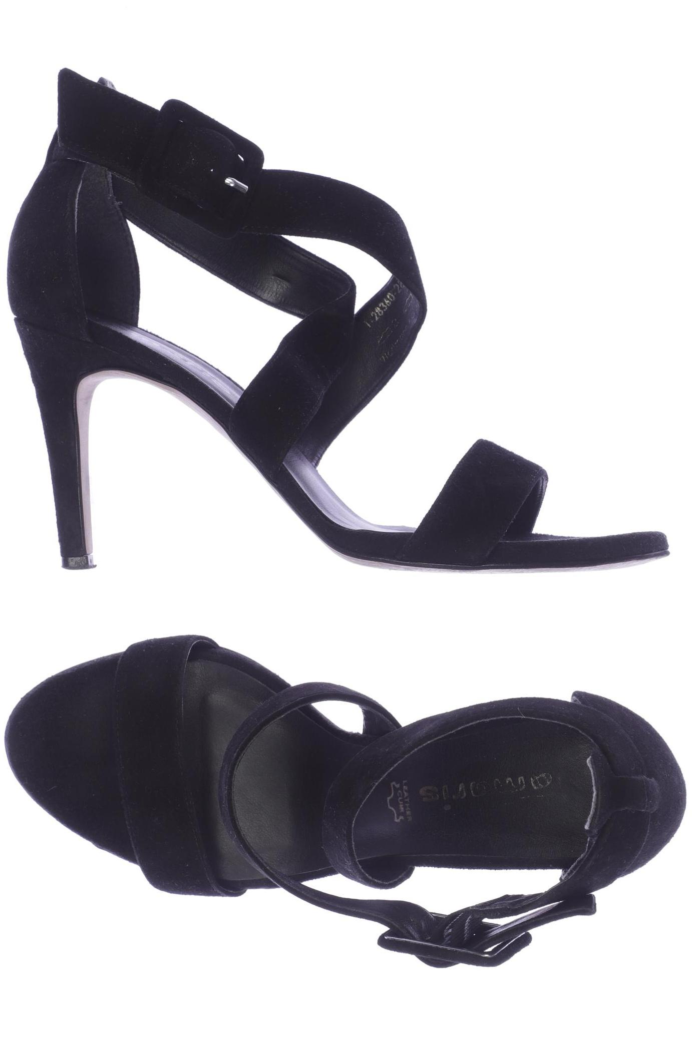 

Tamaris Damen Sandale, schwarz, Gr. 38