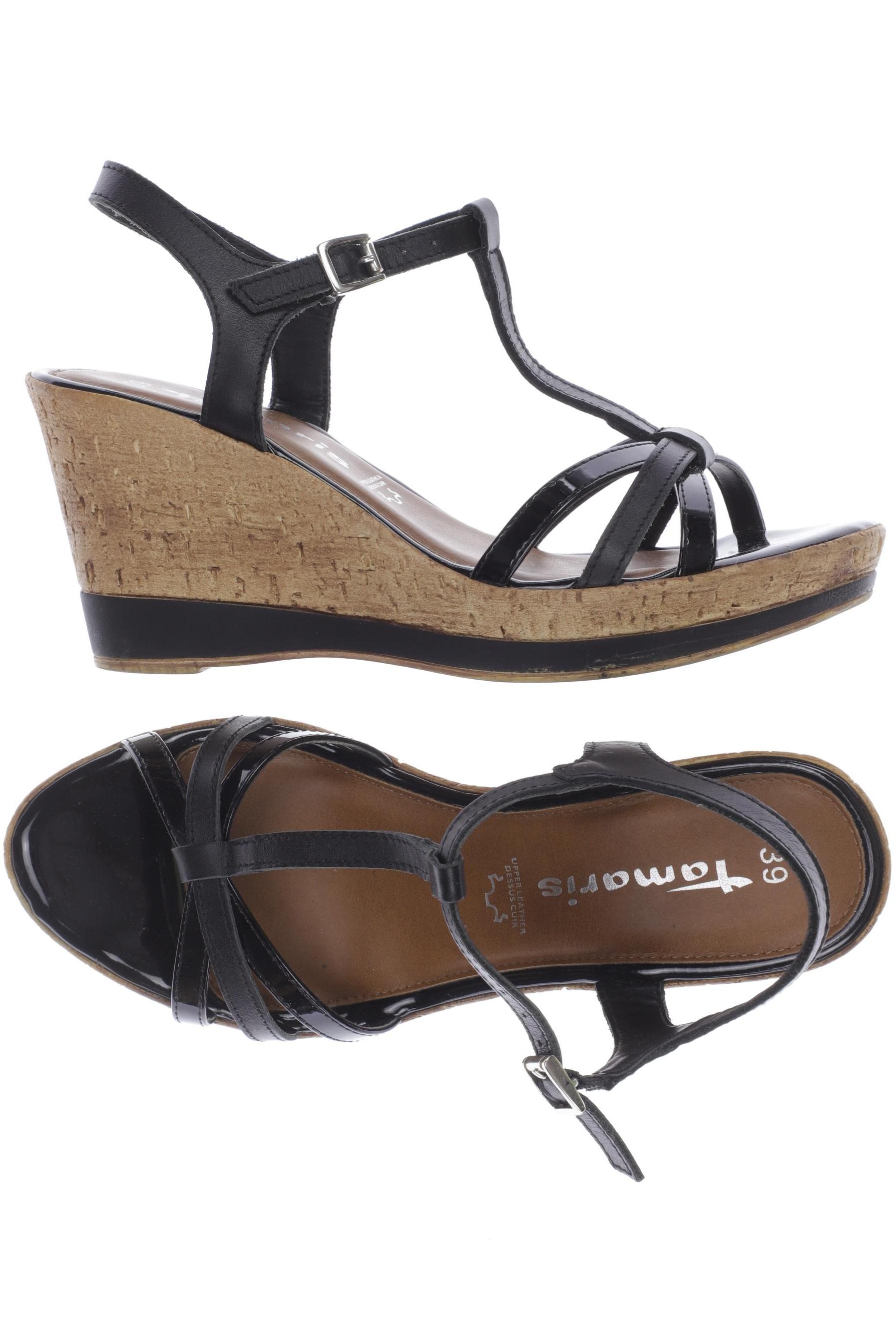 

Tamaris Damen Sandale, schwarz, Gr. 39