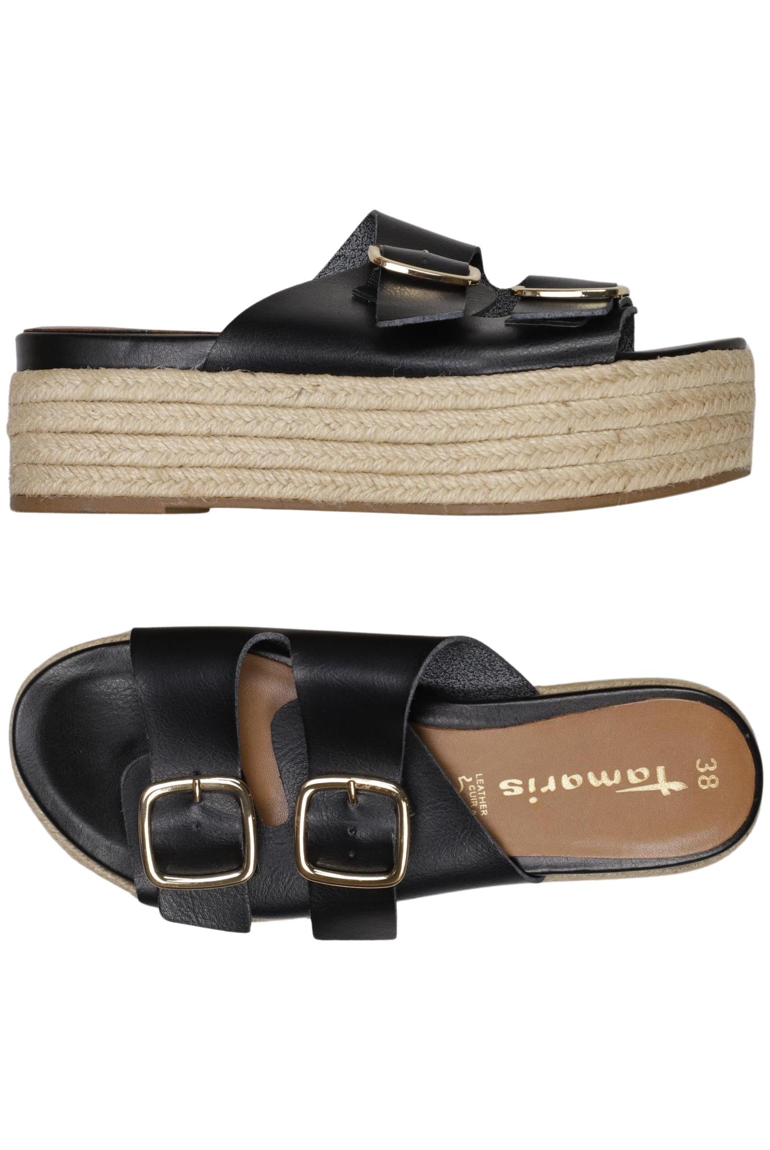 

Tamaris Damen Sandale, schwarz, Gr. 38