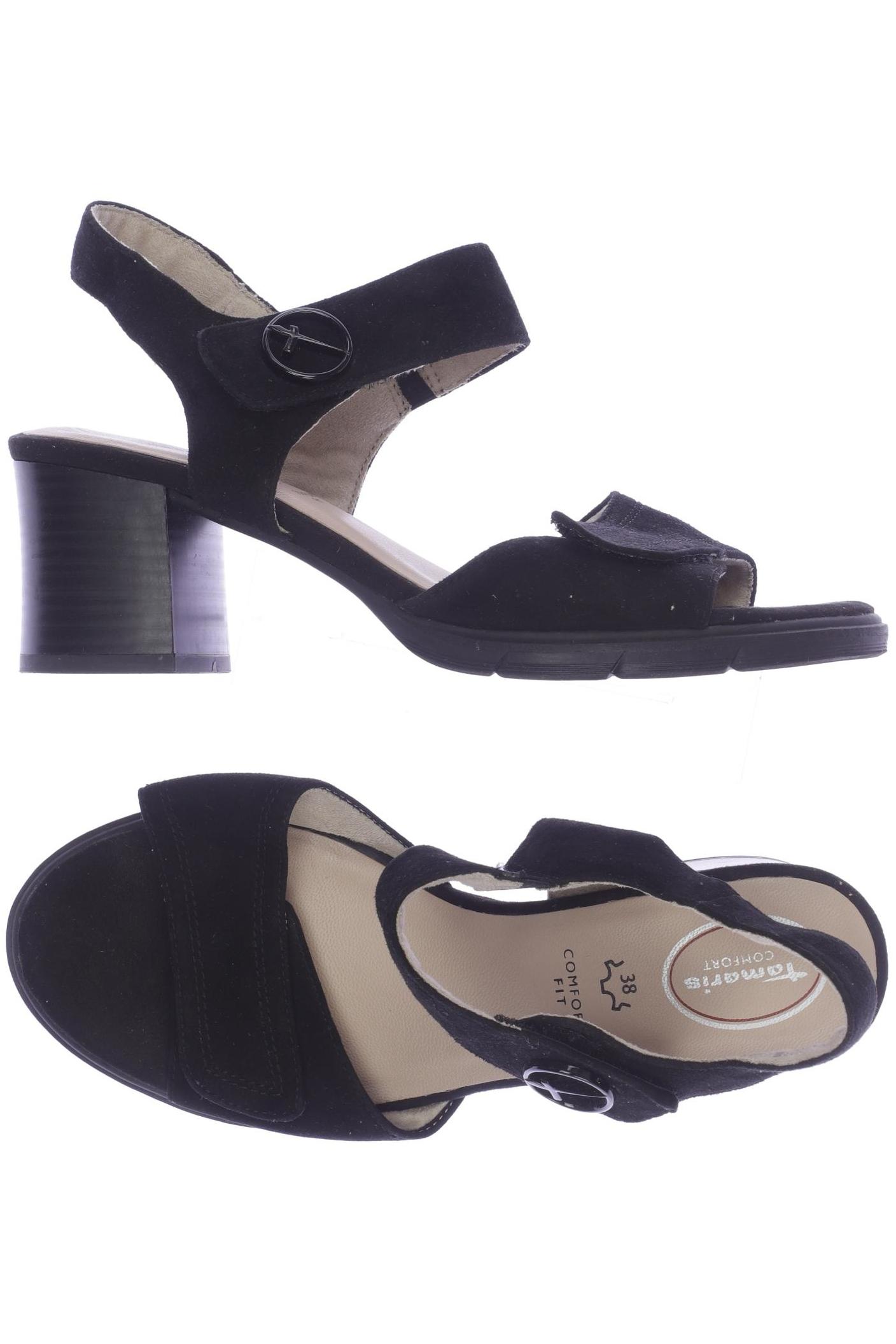 

Tamaris Damen Sandale, schwarz, Gr. 38
