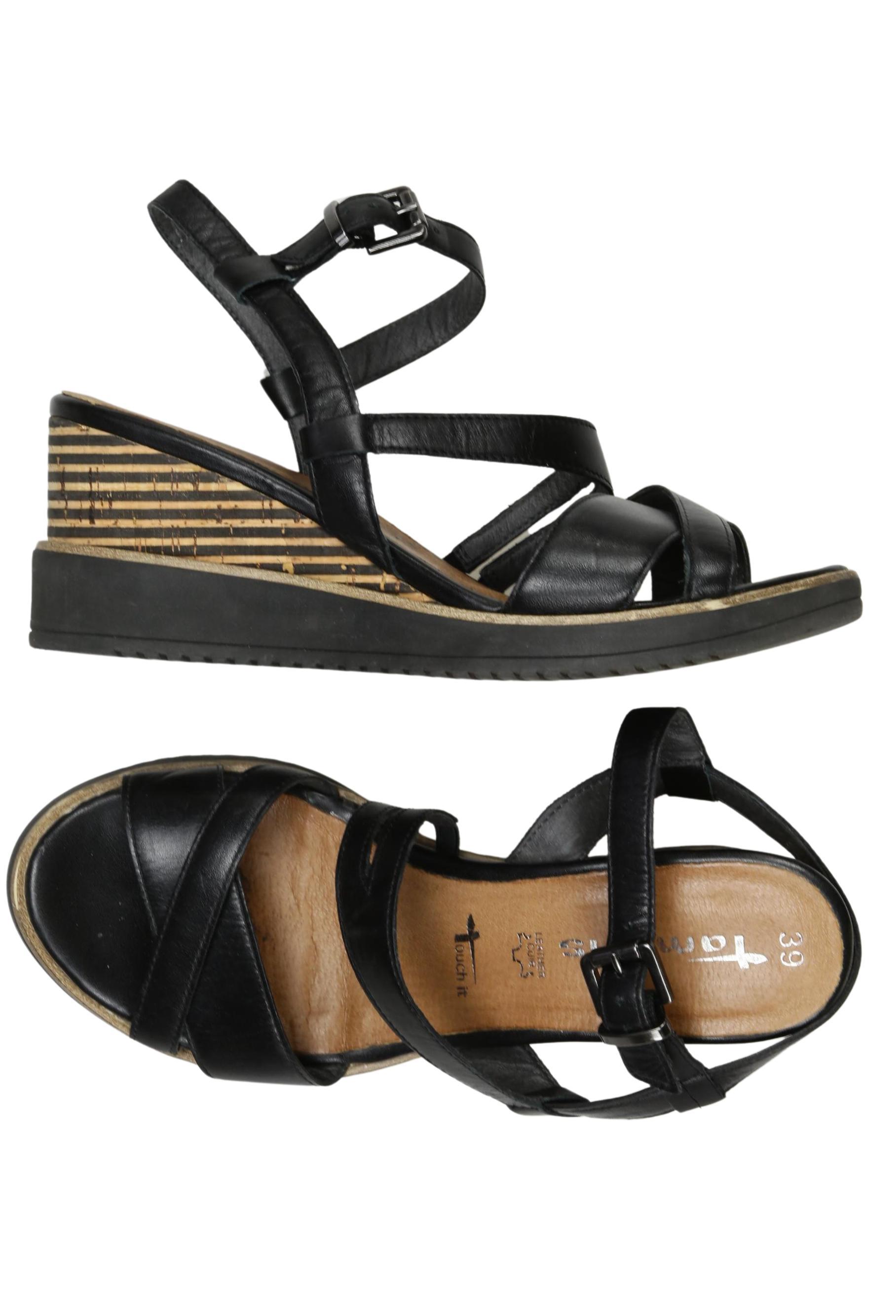 

Tamaris Damen Sandale, schwarz, Gr. 39