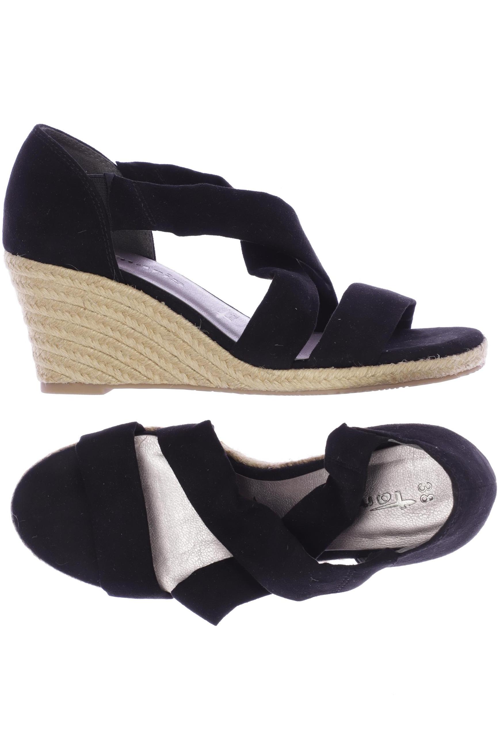 

Tamaris Damen Sandale, schwarz, Gr. 38